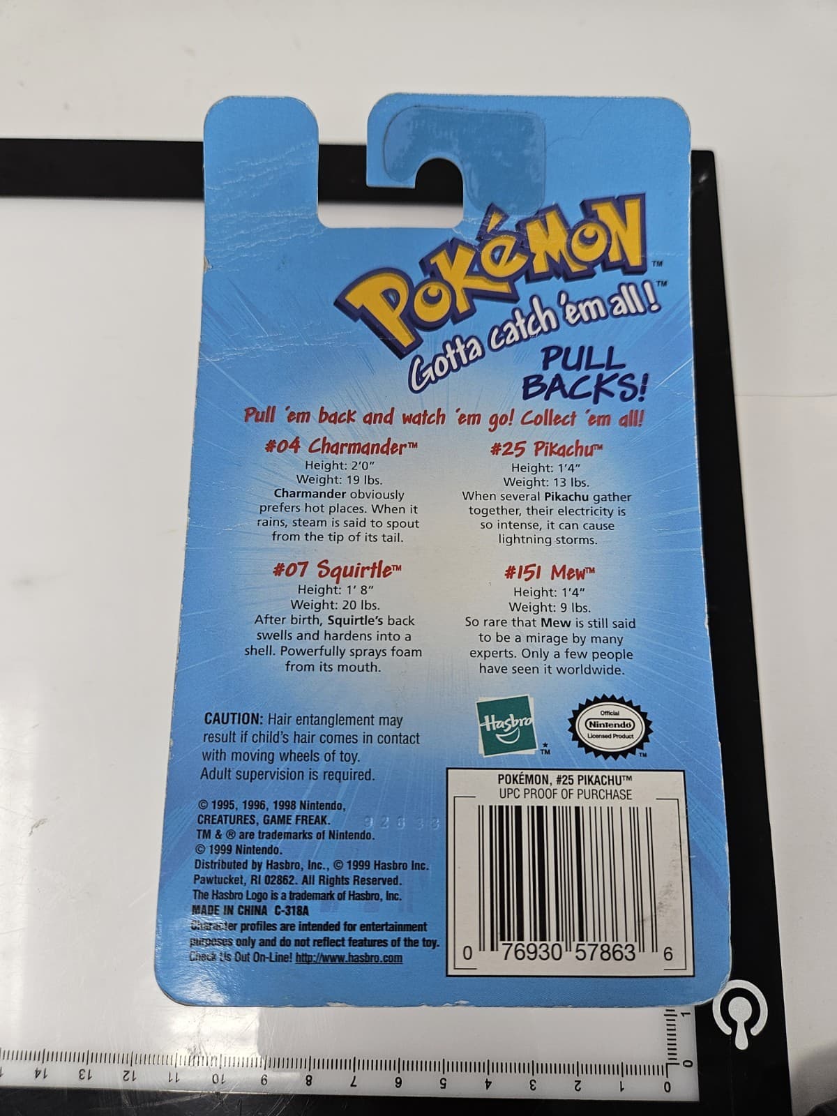 Pokemon Pullback Toy Vintage 1999 Retro Collectible Sealed - Thumbnail 2