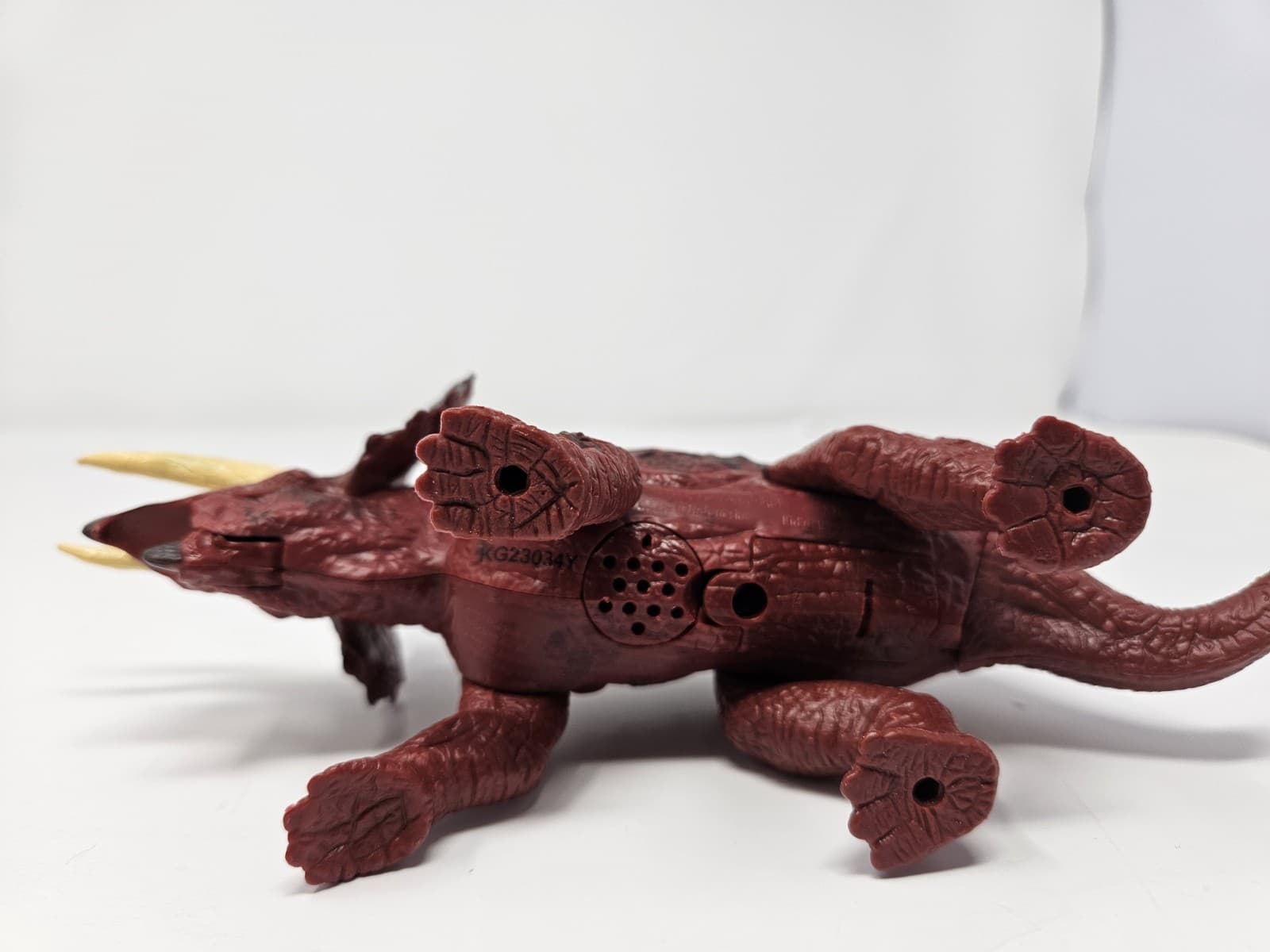 Triceratops Mighty Megasaur Dinosaur Electronic Roaring Light Up Eyes - TESTED! - Thumbnail 3