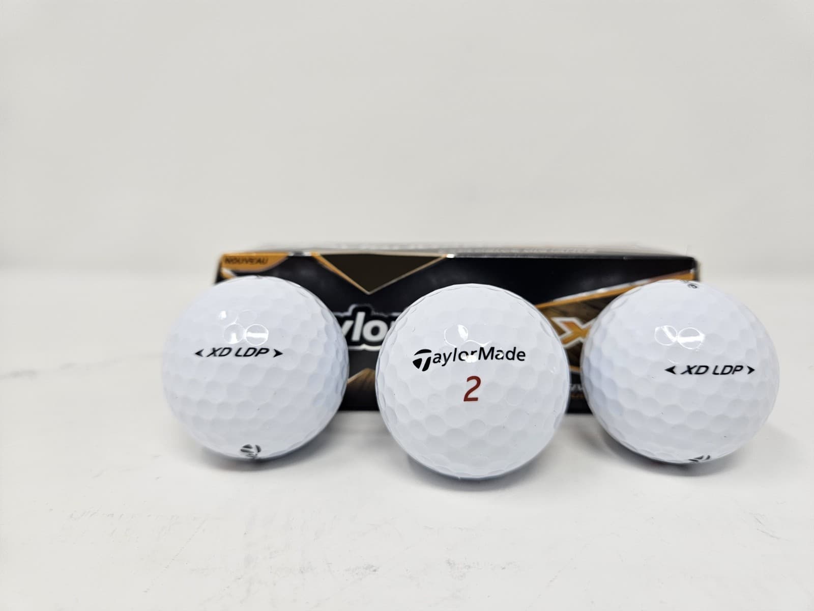 TAYLORMADE XD White Golf Balls Set Of 3 Brand New With Improved Feel - Thumbnail 2