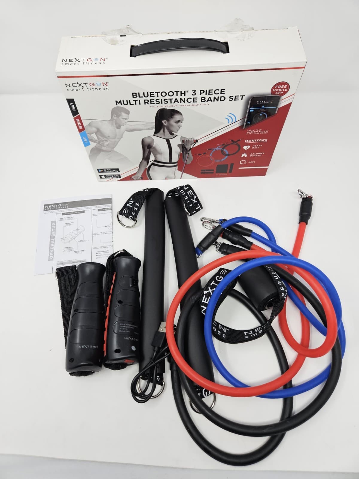 Nextgen Bluetooth Resistance Band, Smart Fitness Exercise Bands - Thumbnail 4