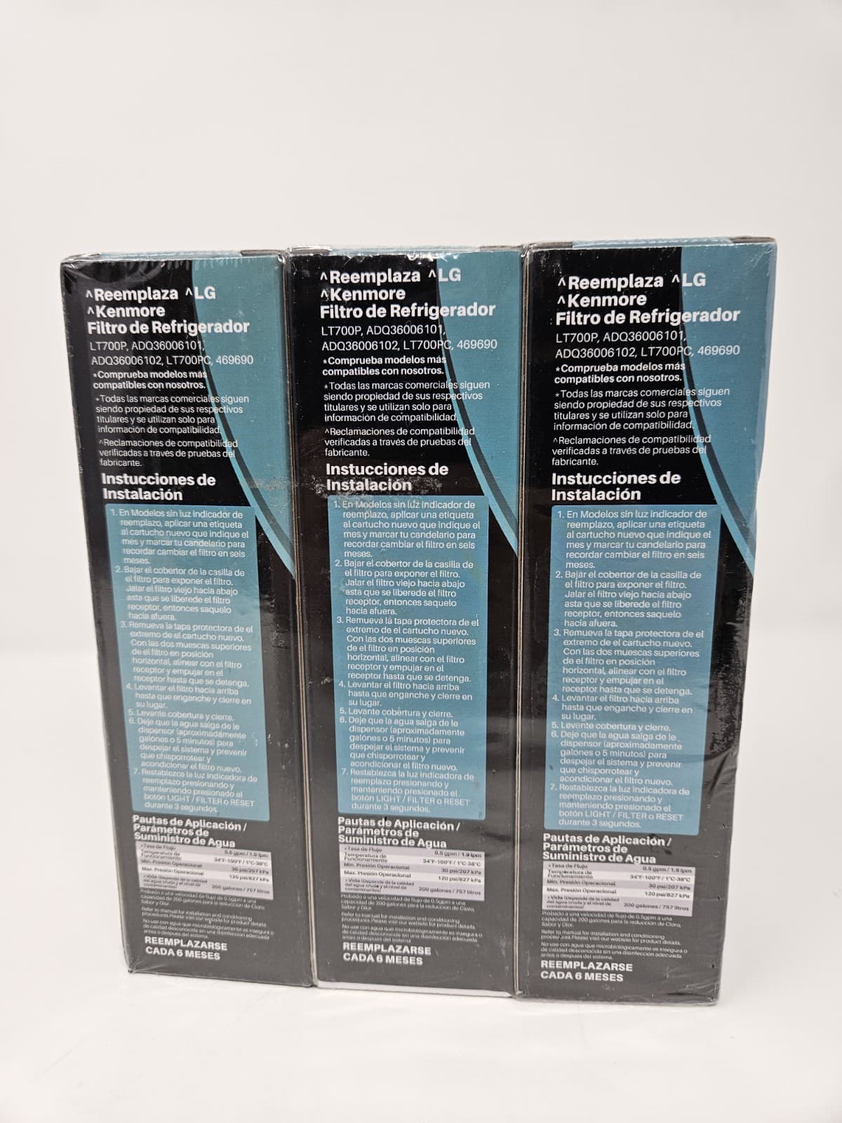 Icepure Pro RWF1200AH Refrigerator Water Filter NEW LG Kenmore (3 Pack) - Thumbnail 2