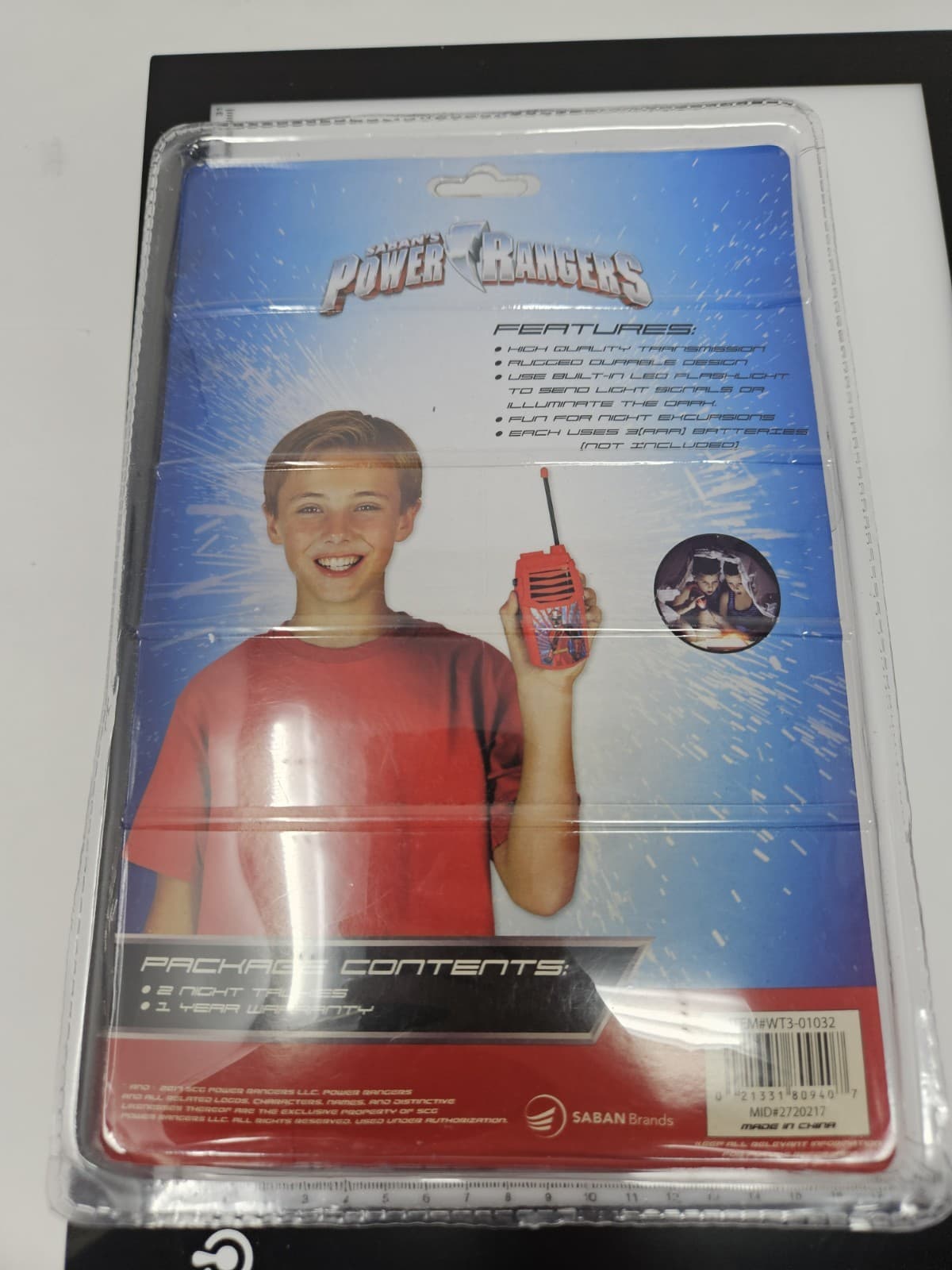 Power Rangers Night Talkies Walkie Talkies w/ Built in Flashlight Sealed - Thumbnail 2