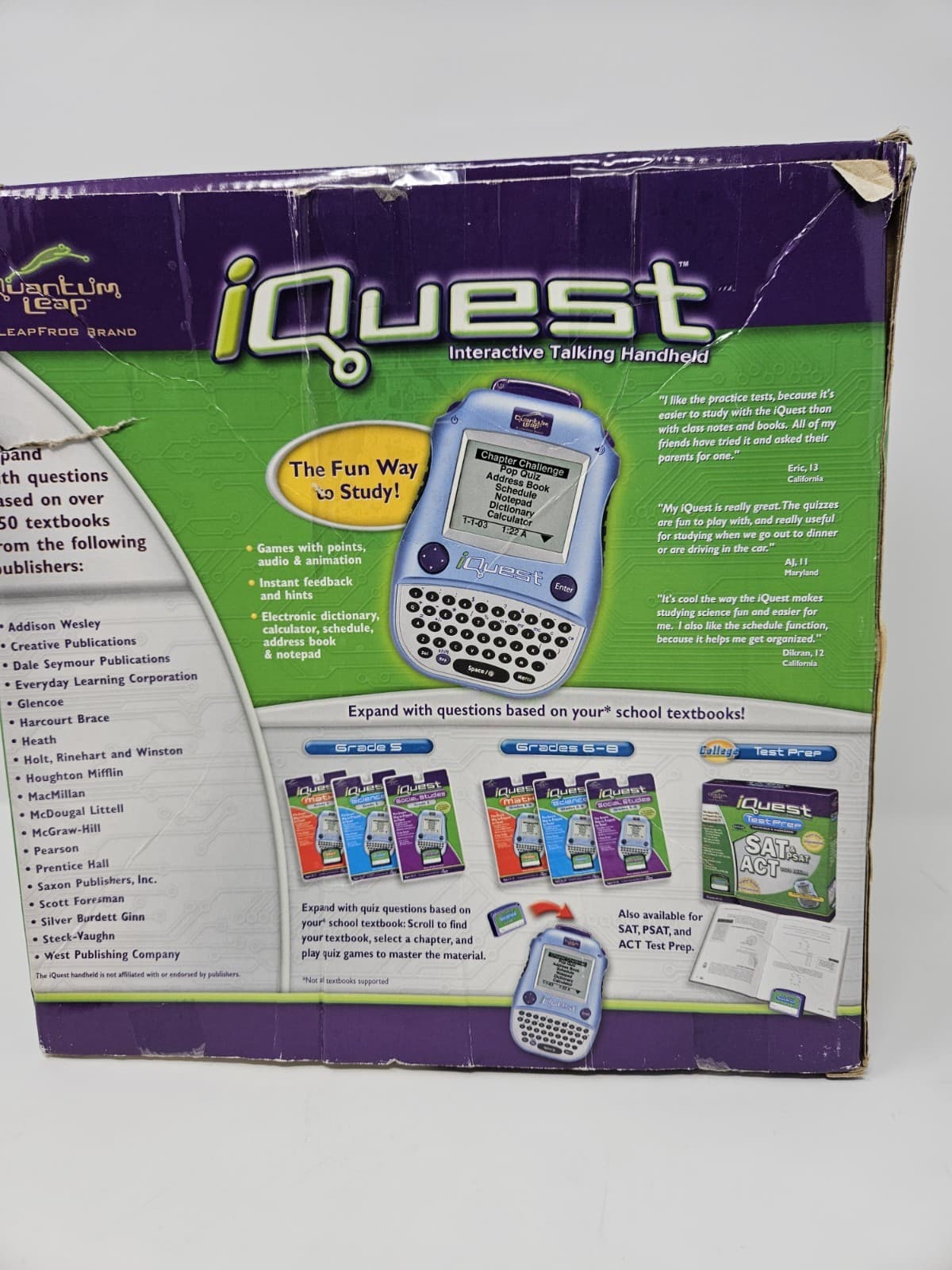 Quantum Leap IQuest Interactive Talking Handheld Kids Learning System LeapFrog - Thumbnail 2