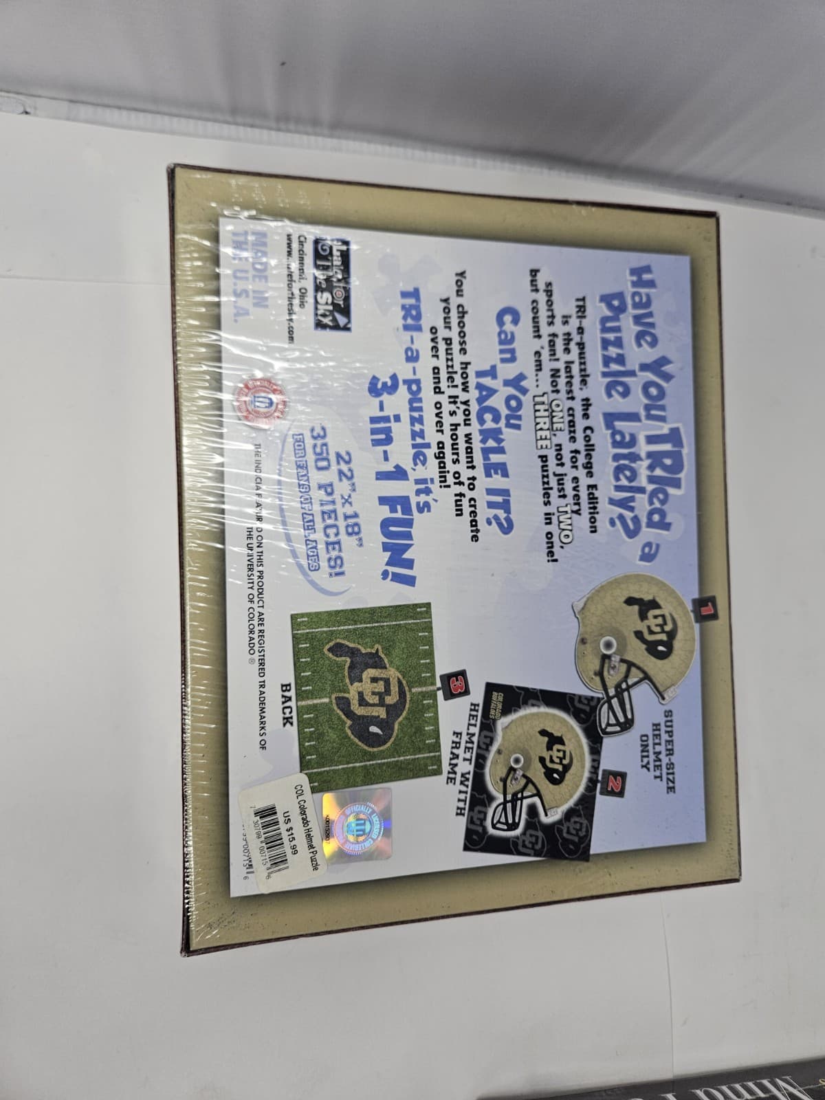 Late For The Sky NCAA Colorado Buffaloes 350-Piece 3-in-1 TRI-a-Puzzle Sealed - Thumbnail 2