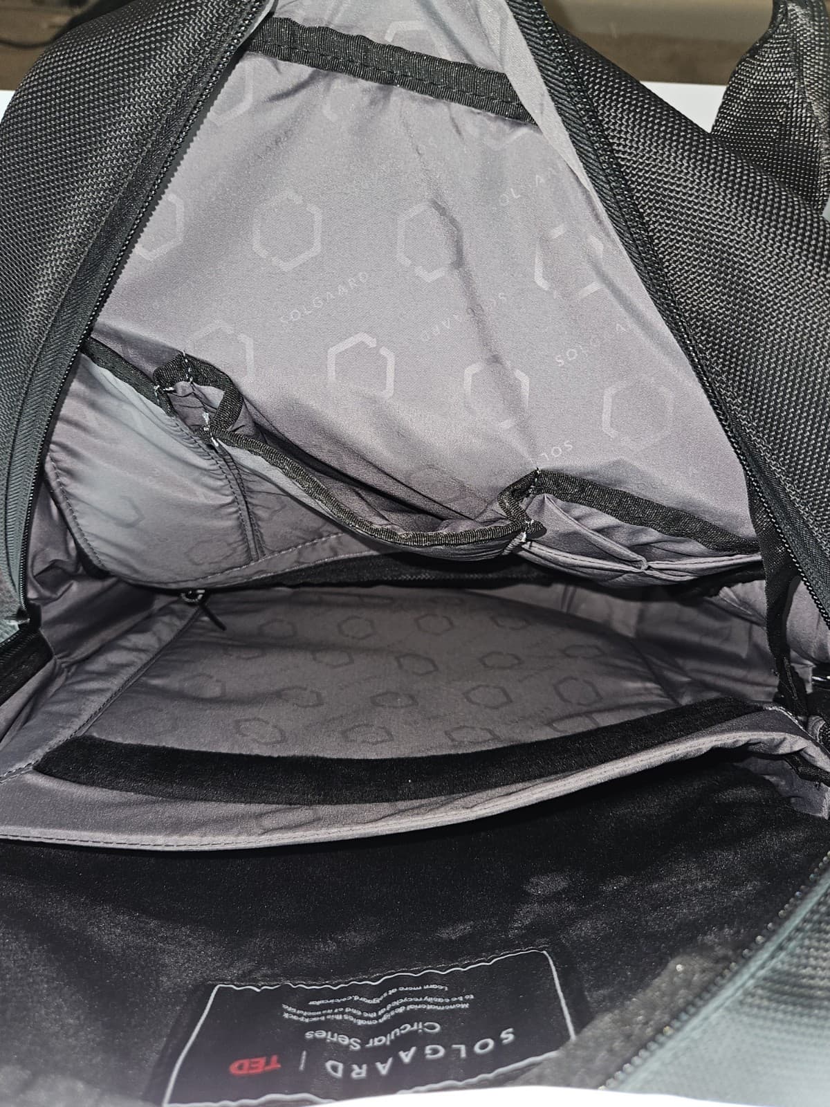 Solgaard Circular Work Black Laptop Tech Backpack Carry On - TED Edition - Thumbnail 3