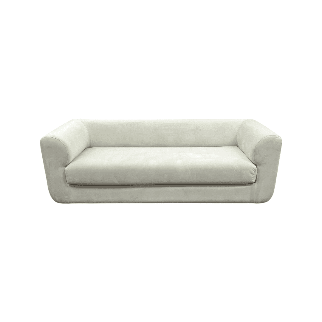 Modway Leif Performance Velvet Upholstered Sofa in Alabaster - Thumbnail 2