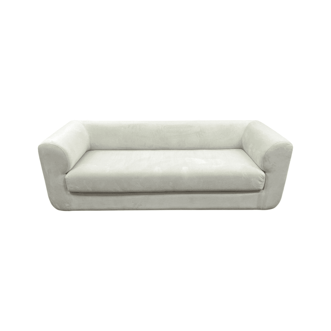 Modway Leif Performance Velvet Upholstered Sofa in Alabaster - Thumbnail 3