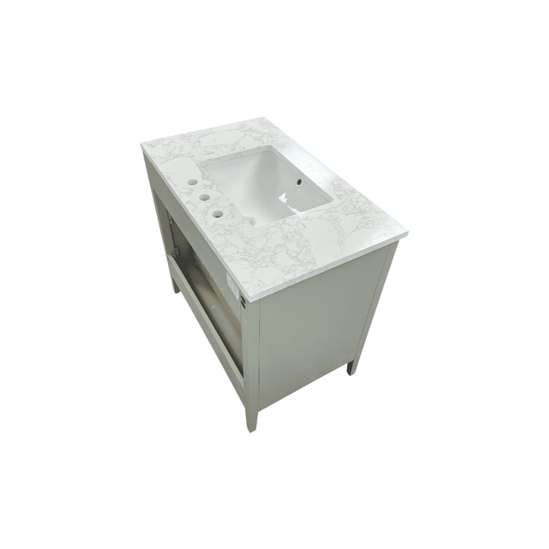 Ebern Designs Bilroy Single Bathroom Vanity with Engineered Stone Top - Thumbnail 15