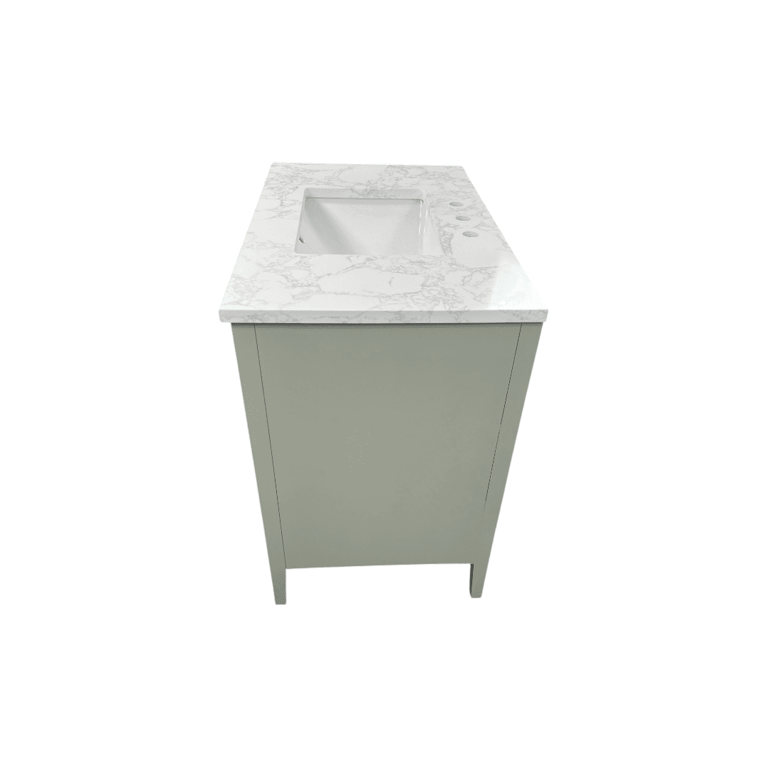 Ebern Designs Bilroy Single Bathroom Vanity with Engineered Stone Top - Thumbnail 6