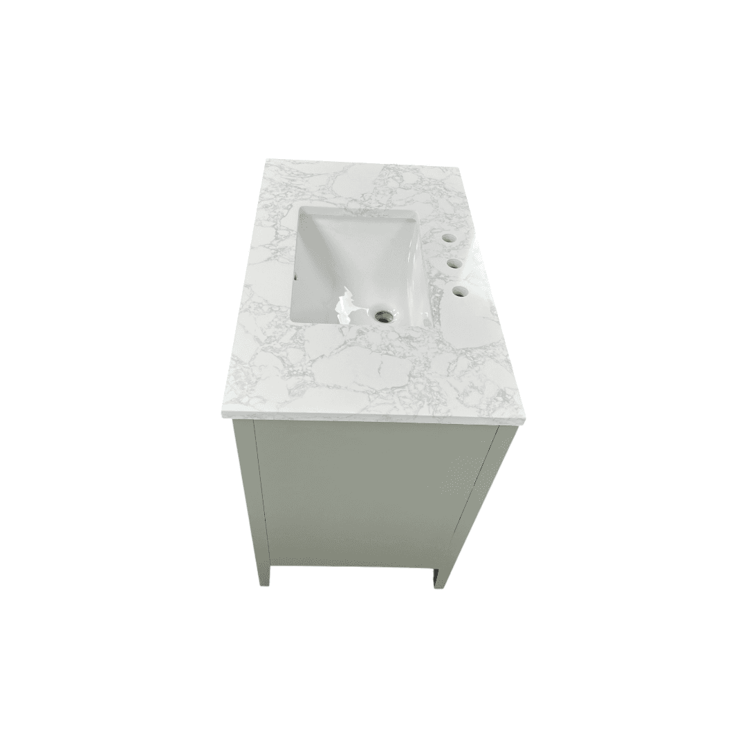 Ebern Designs Bilroy Single Bathroom Vanity with Engineered Stone Top - Thumbnail 7