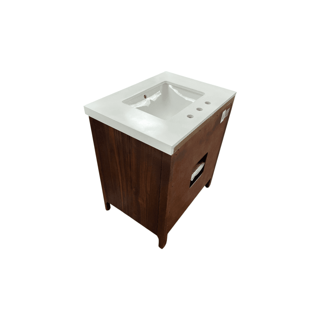 Water Creation Sequoia Single Sink Whitebrook Quartz Countertop Bath Vanity in Mango Wood - Thumbnail 12
