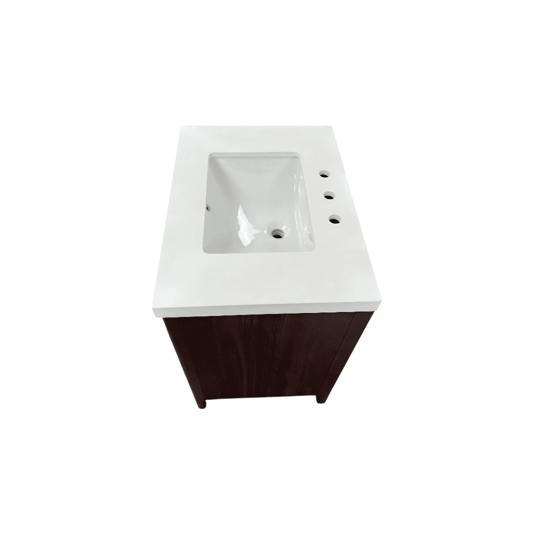 Water Creation Sequoia Single Sink Whitebrook Quartz Countertop Bath Vanity in Mango Wood - Thumbnail 10