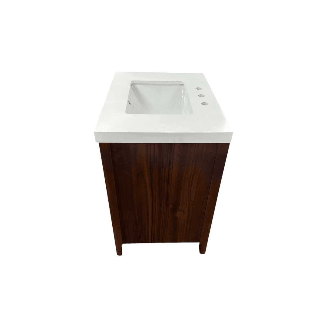 Water Creation Sequoia Single Sink Whitebrook Quartz Countertop Bath Vanity in Mango Wood - Thumbnail 9
