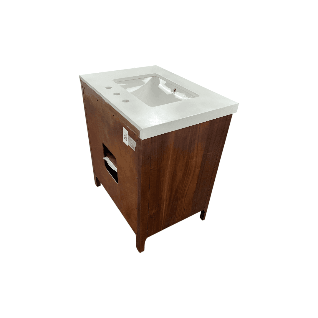 Water Creation Sequoia Single Sink Whitebrook Quartz Countertop Bath Vanity in Mango Wood - Thumbnail 15
