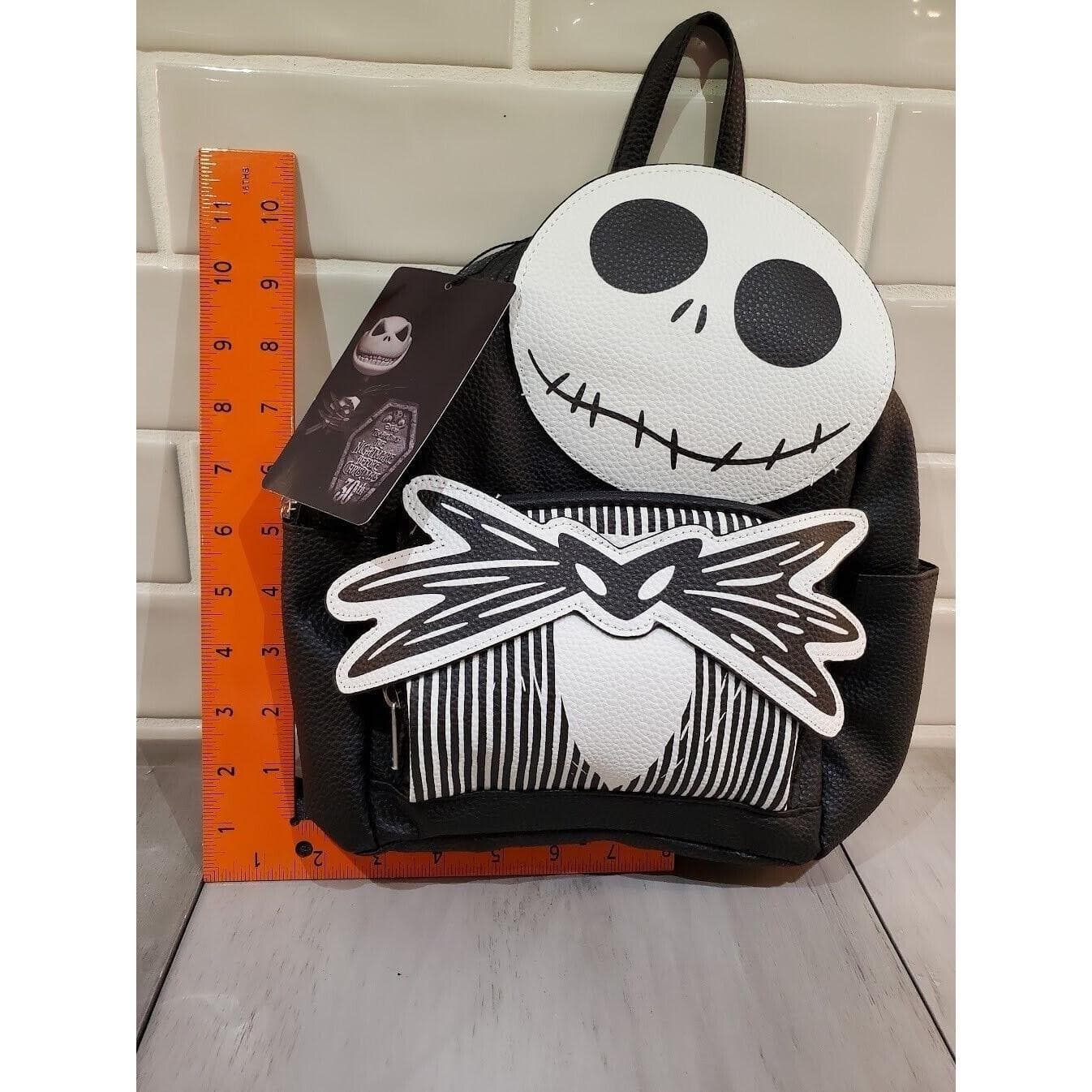 Disney Jack Skellington Backpack Carry-All Travel Bag Small 10" - Thumbnail 4