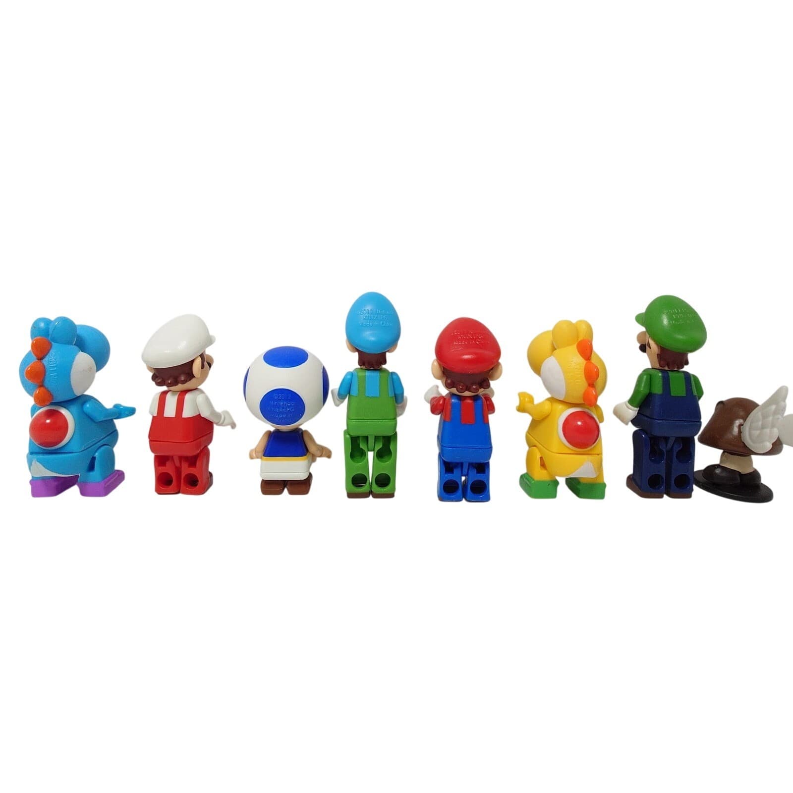 Super Mario Bros Nintendo Figure Lot of 8 – Mario Luigi Yoshi Toad 2010-2011 - Thumbnail 4