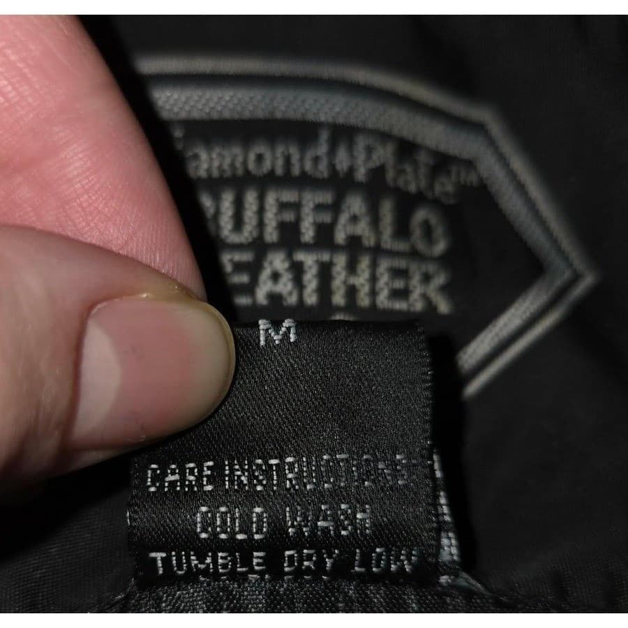 Diamond Plate Leather Vest Mens Medium Black Biker Patchwork #Motorcycle - Thumbnail 10