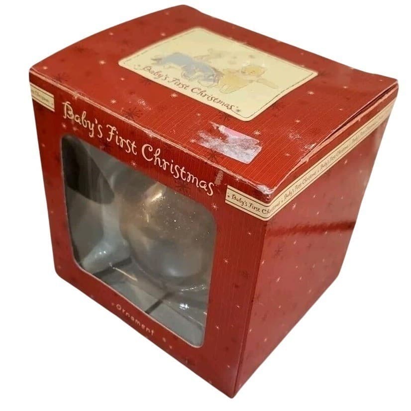 Disney POOH Baby's 1st Christmas Glass Ball ORNAMENT NIB - Thumbnail 4