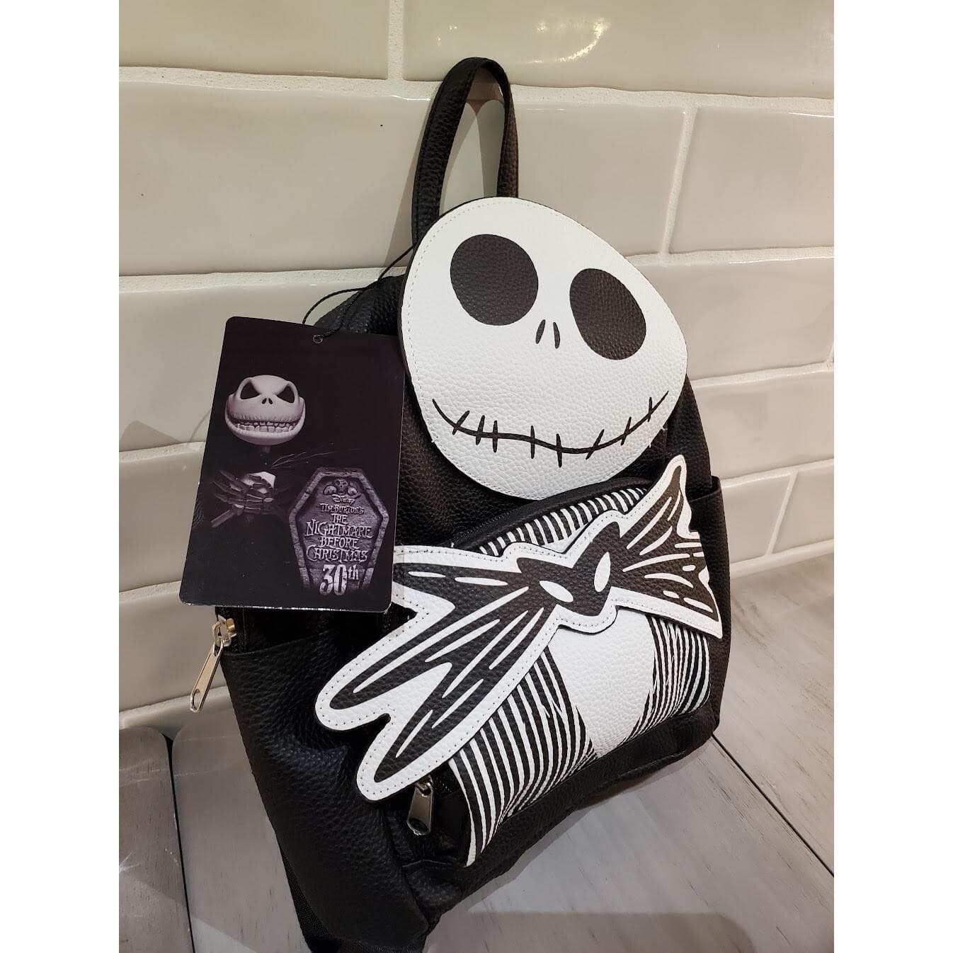 Disney Jack Skellington Backpack Carry-All Travel Bag Small 10" - Thumbnail 3
