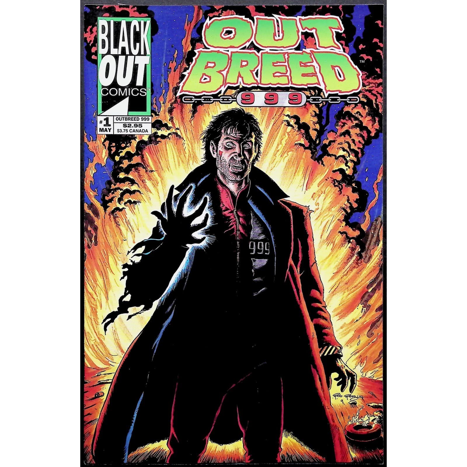 Outbreed 999 #1-2 Lot Black Out Comics 1995 Independent Sci-Fi Action - Thumbnail 2