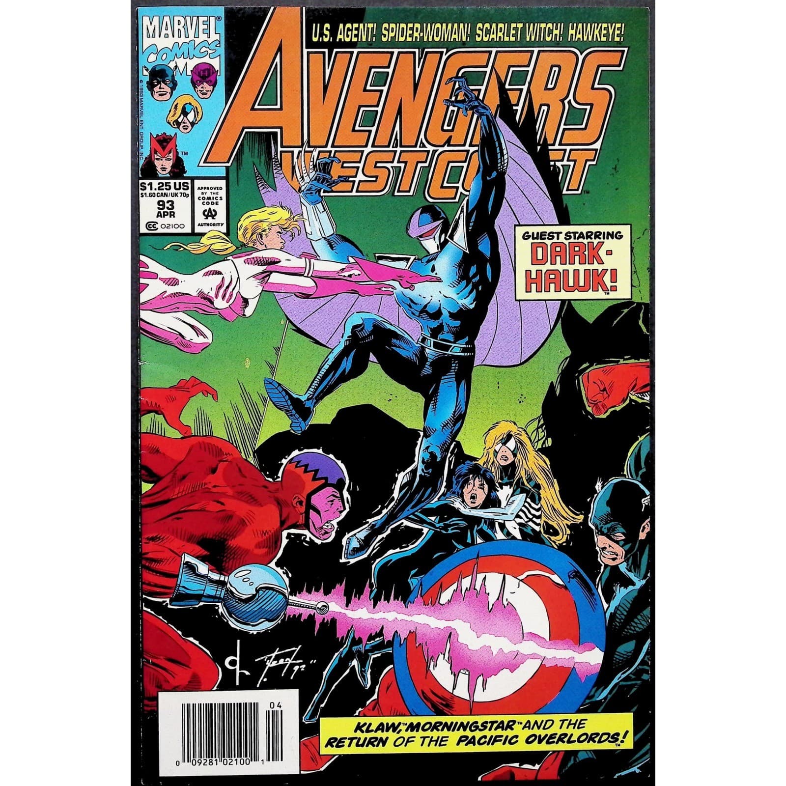 Avengers West Coast #93 #95 #97 Annual #8 Newsstand Lot War Machine Marvel 1993 - Thumbnail 4