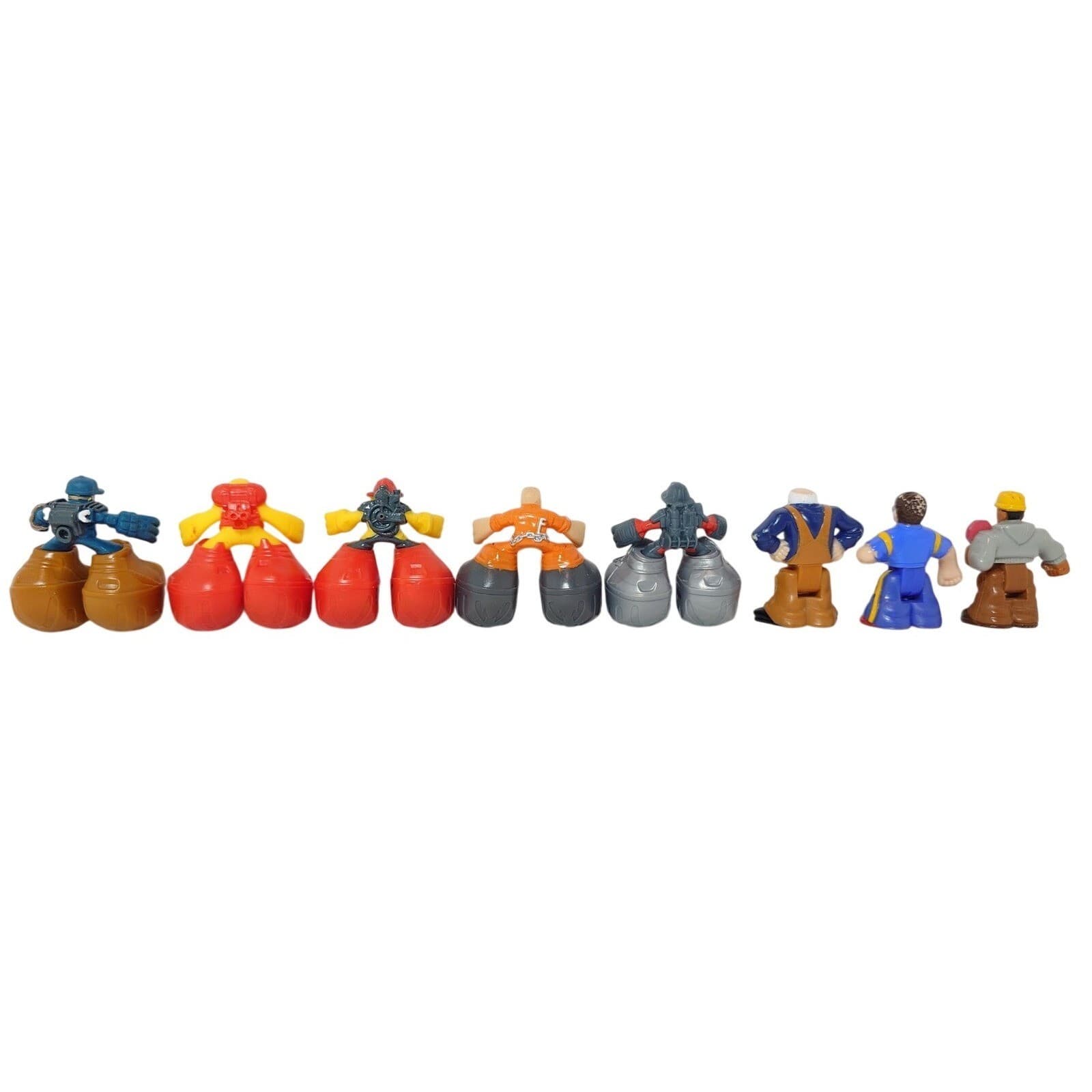 Vintage Lot of 10 Mattel Big Boots Figures – Police Firefighter Construction - Thumbnail 5