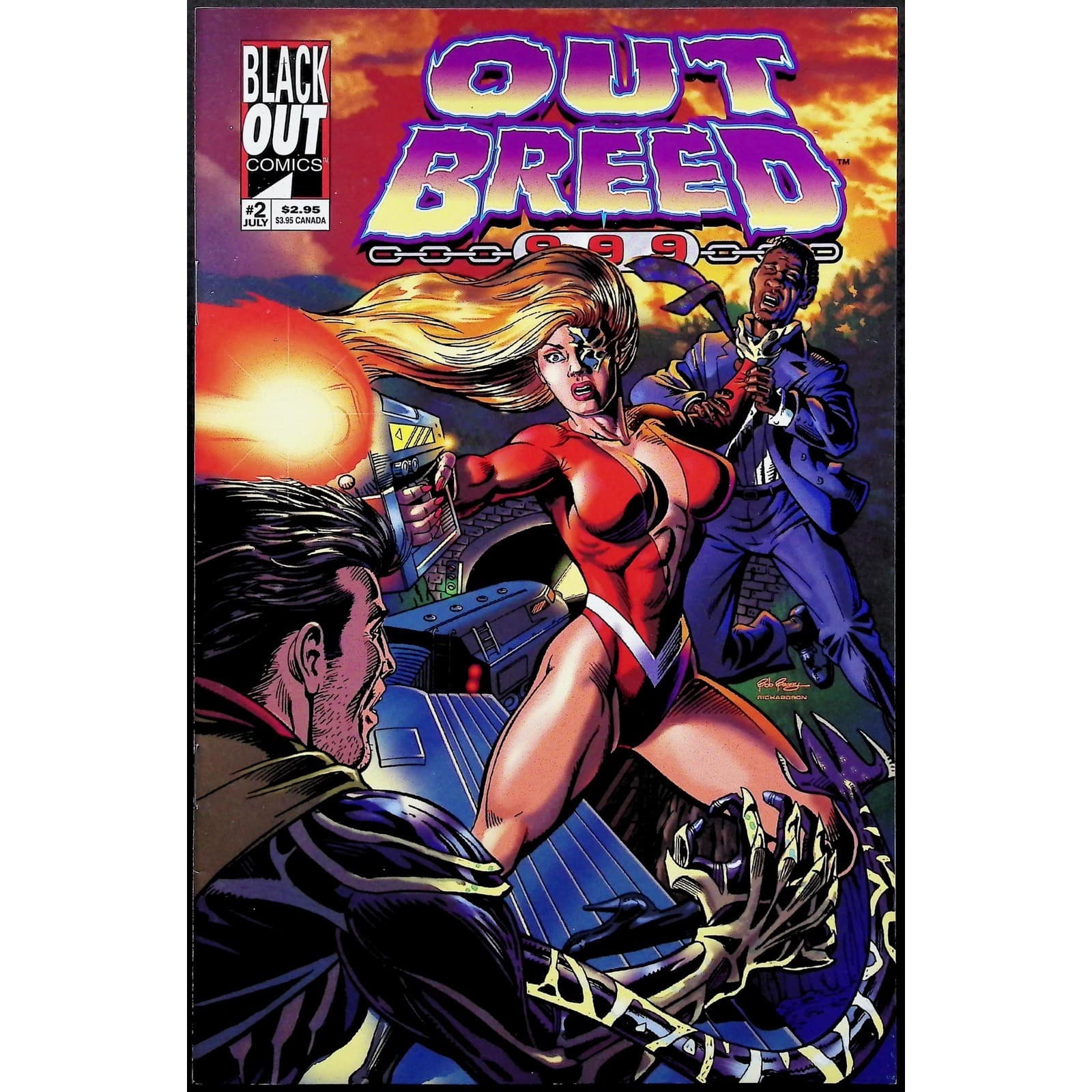 Outbreed 999 #1-2 Lot Black Out Comics 1995 Independent Sci-Fi Action - Thumbnail 4