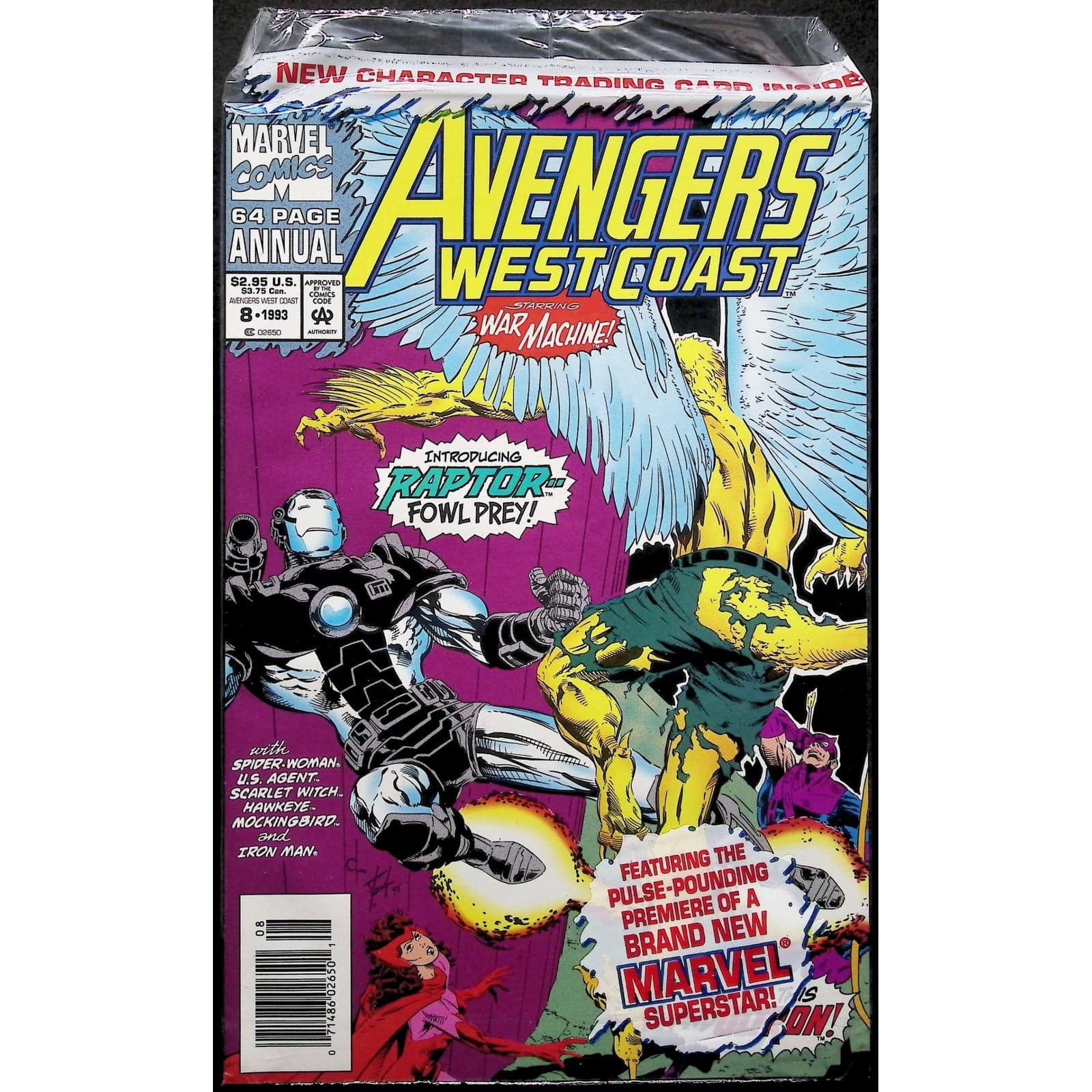 Avengers West Coast #93 #95 #97 Annual #8 Newsstand Lot War Machine Marvel 1993 - Thumbnail 6