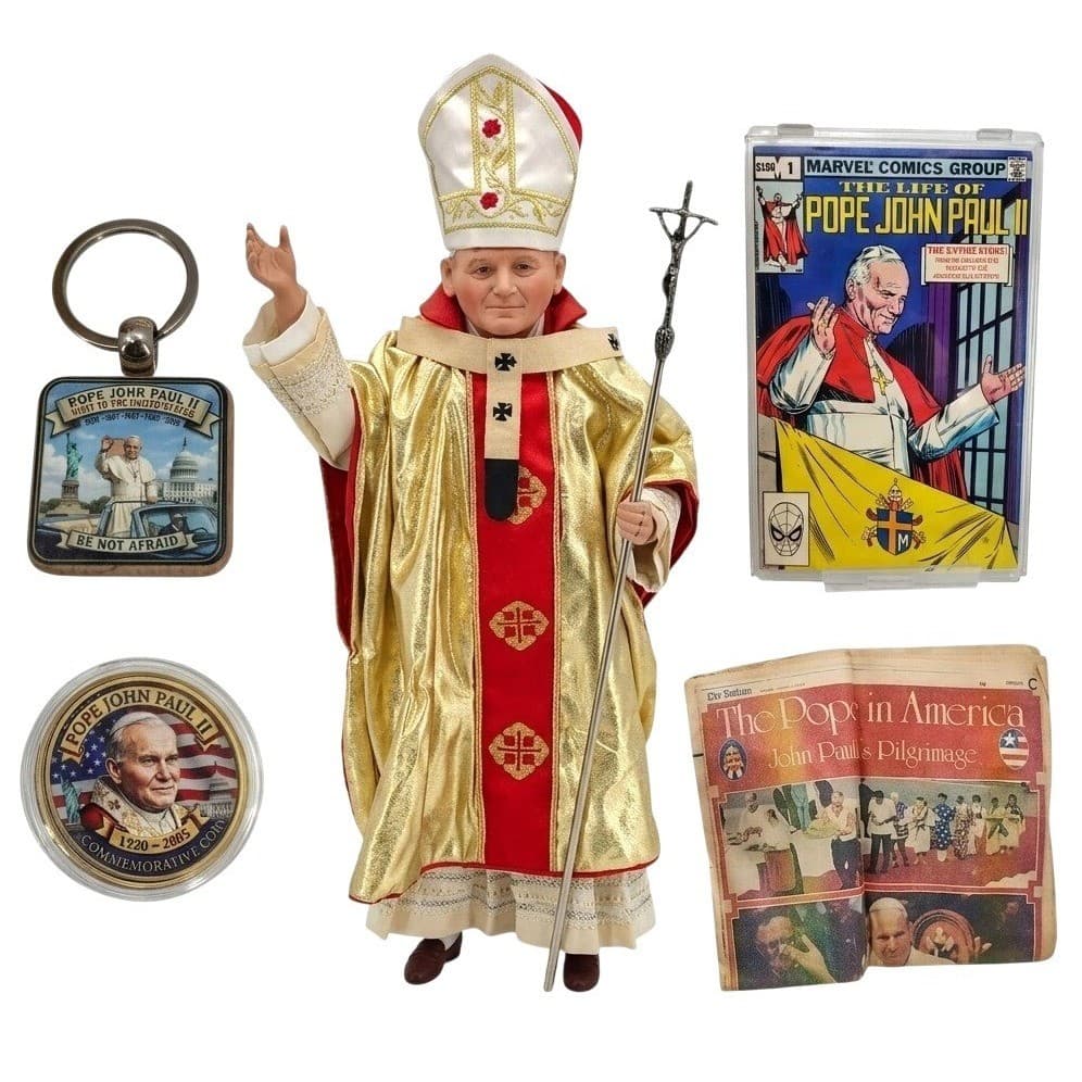 Danbury Mint Collectible Figure Pope John Paul II Marvel Comic #1 Lot 20"