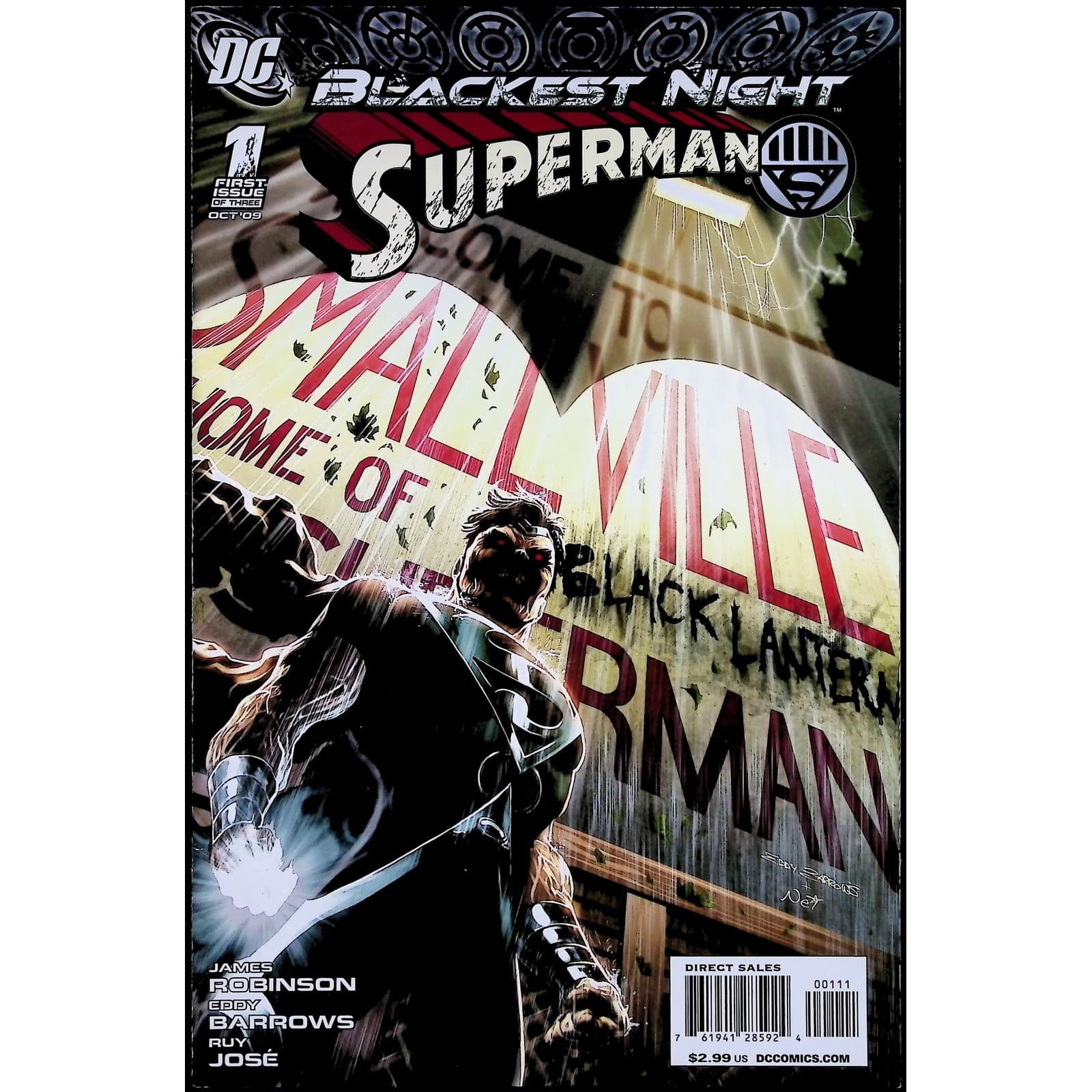 Blackest Night #1-2 Titans #1 Superman #1 DC 2009 NM 4-Comic Key Lot - Thumbnail 5