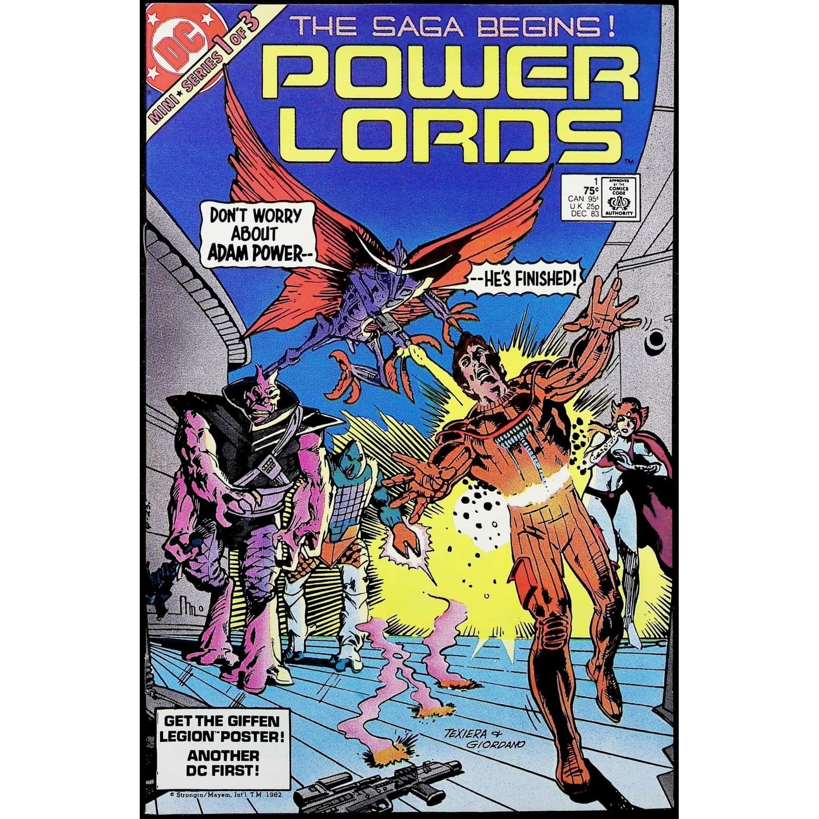 Power Lords #1 2 3 Complete Limited Series Mark Texeira DC Comics 1983 Lot - Thumbnail 2