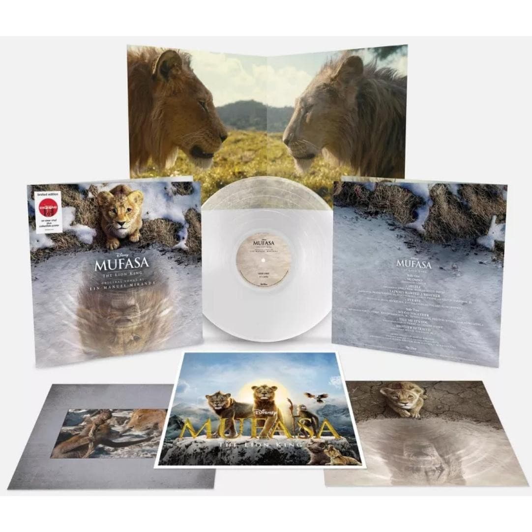 Disney Mufasa The Lion King - Clear Vinyl LP + Poster New LIMITED EDITION - Thumbnail 2