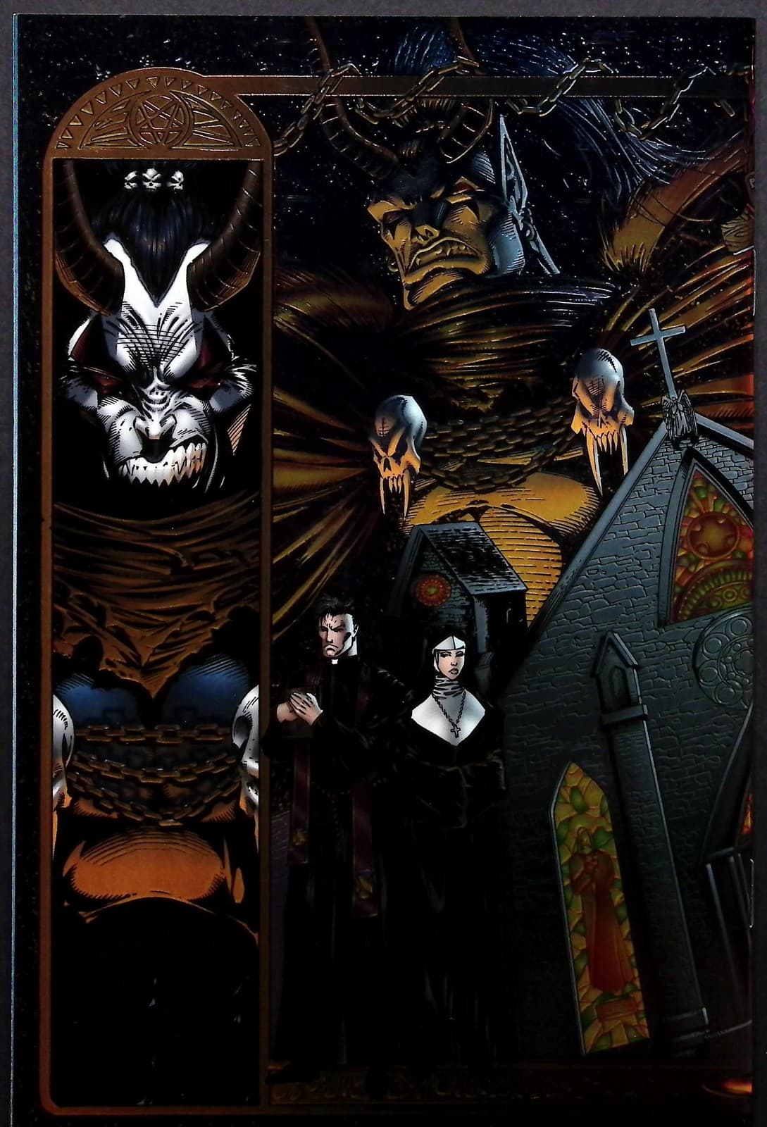 Vintage Avengelyne #1 Comic Maximum Press Wraparound Chromium Foil Cover 1990s - Thumbnail 2