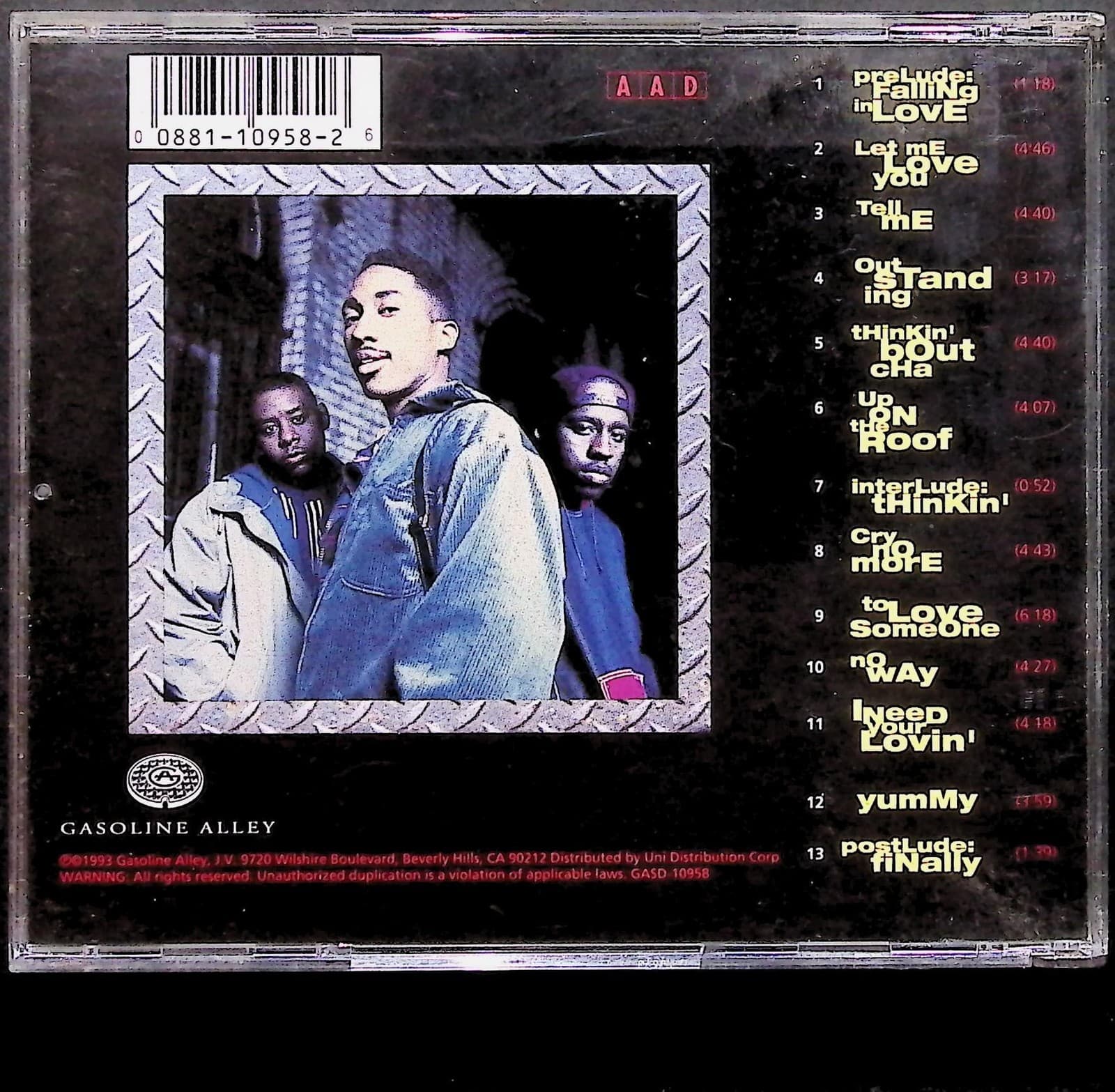 II D Extreme CD Self Titled Album R&B New Jack Swing 1993 Gasoline Alley - Thumbnail 2