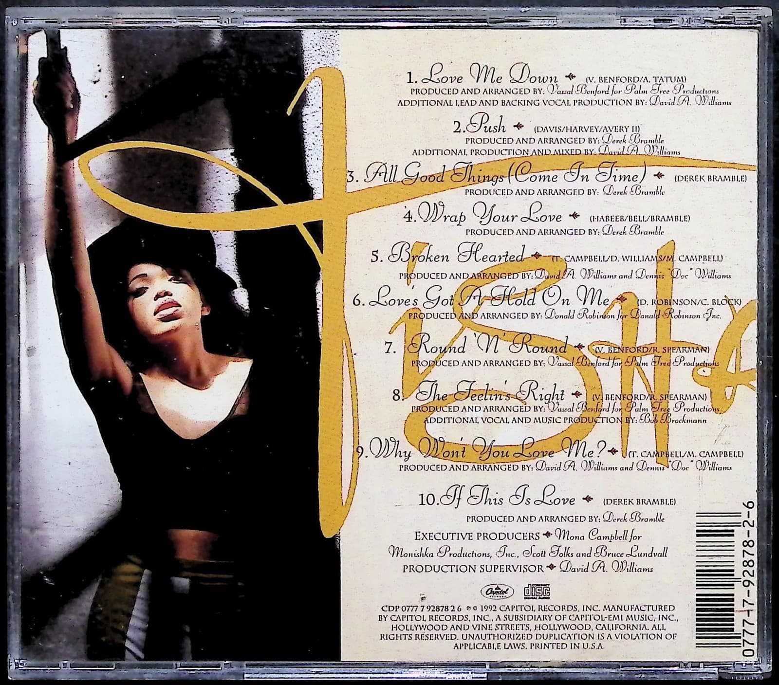 Tisha CD Self Titled Album R&B Soul New Jack Swing Capitol Records 1992 Music - Thumbnail 2