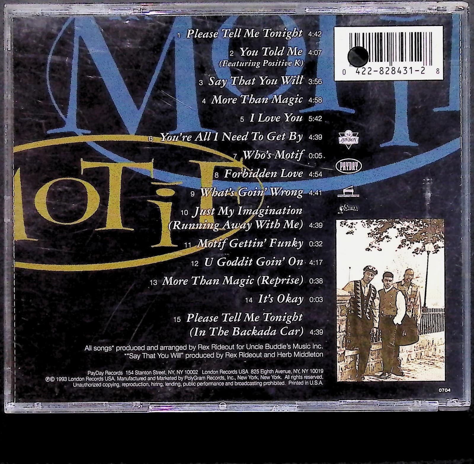 Motif CD More Than Magic 1993 R&B New Jack Swing Soul Hip Hop Album Music - Thumbnail 2
