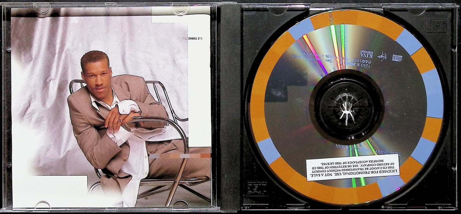 Vintage 1994 Tony Terry Heart Of A Man CD Album R&B Promo Virgin 724383986125 - Thumbnail 3