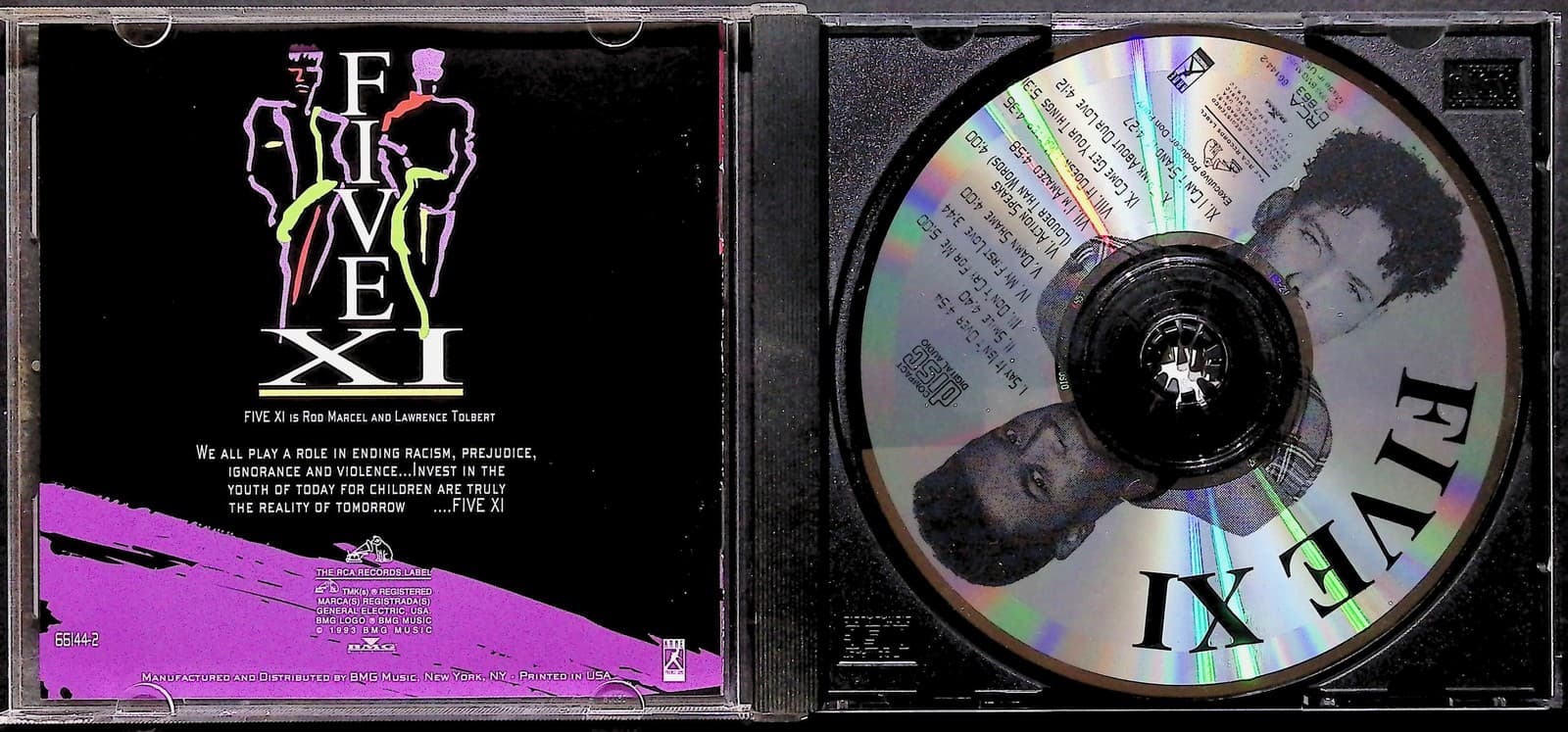 Five XI CD Album Self Titled 1993 R&B Soul New Jack Swing BMG RCA Music Rare - Thumbnail 3