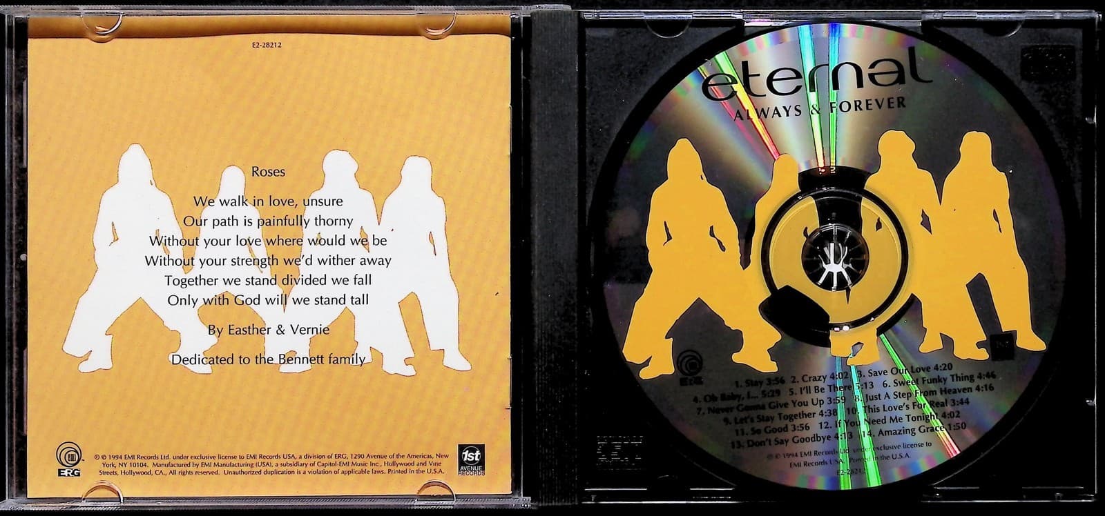Eternal CD Always & Forever 1994 R&B Soul Pop ERG EMI 1st Avenue Records - Thumbnail 3