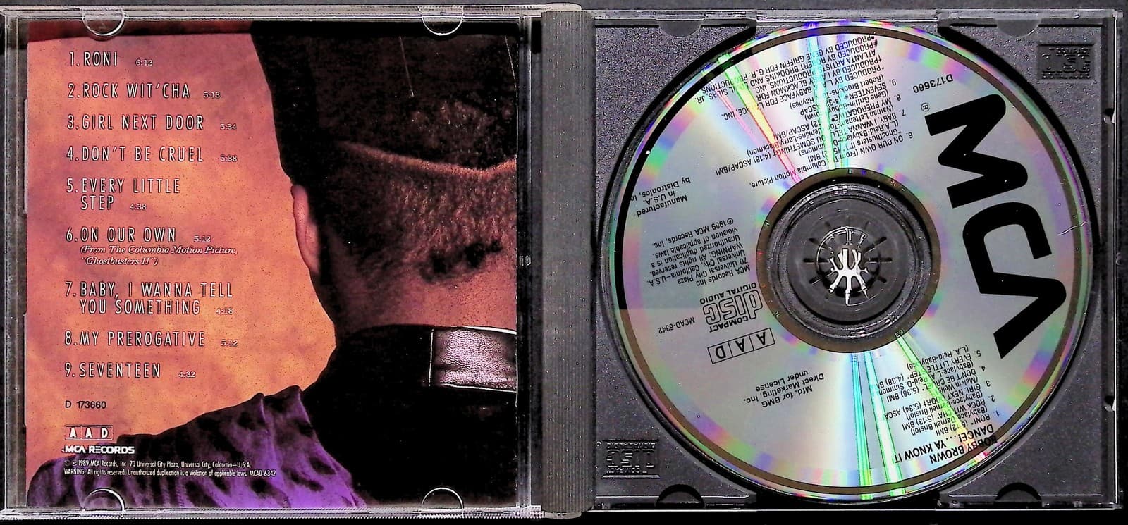 Bobby Brown CD Dance! ...Ya Know It! 1989 Album R&B New Jack Swing Music Hits - Thumbnail 3