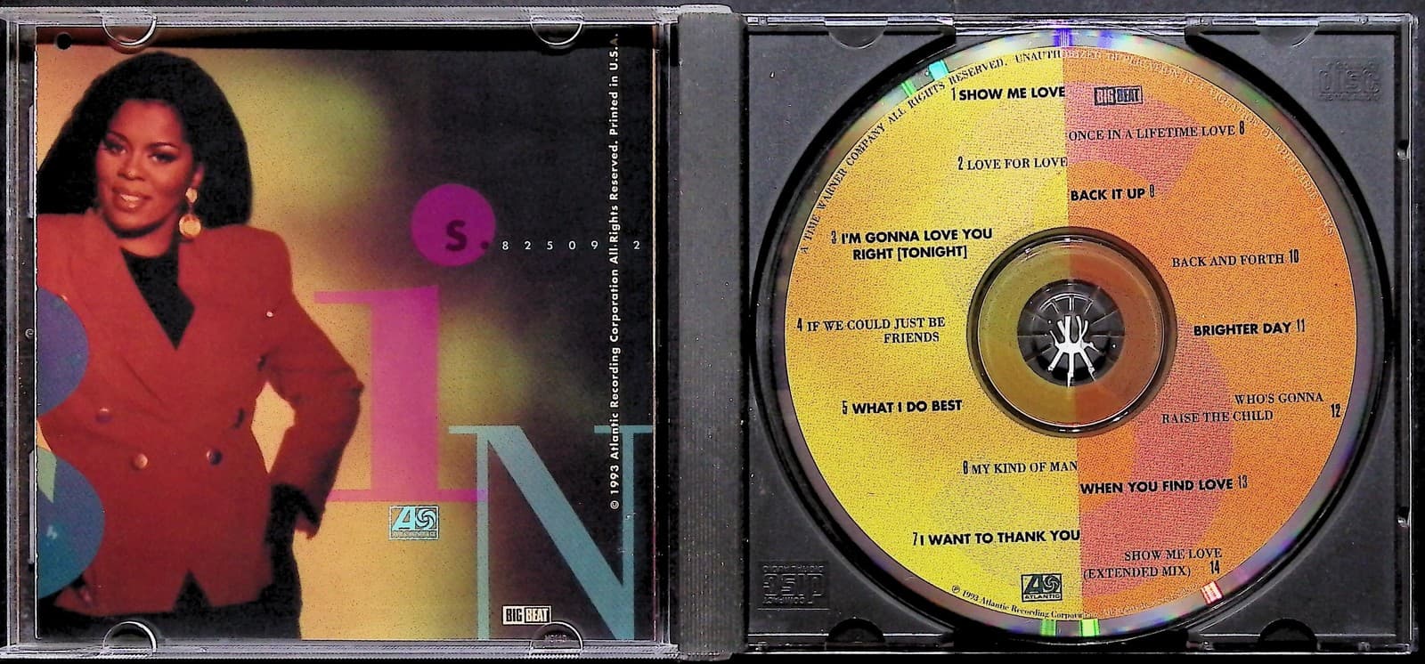 Robin S CD Show Me Love Album 1993 Big Beat Atlantic House Dance Music Club - Thumbnail 3