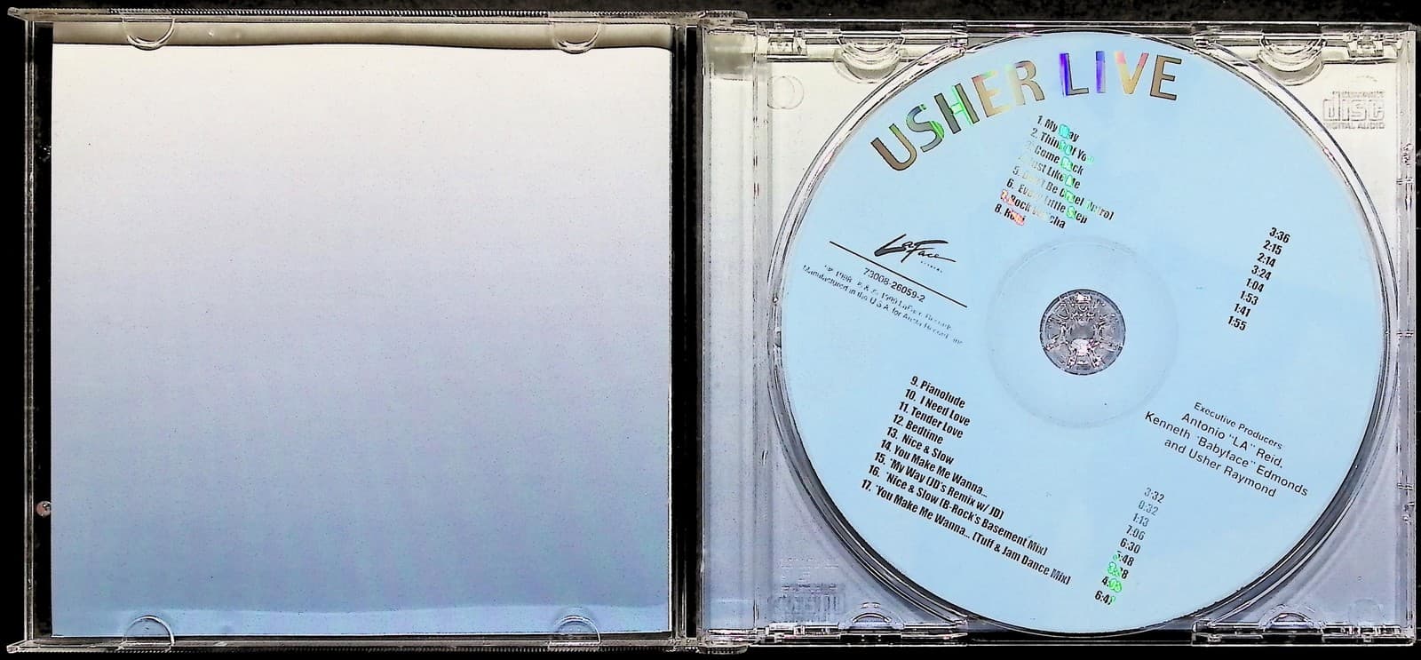 Usher CD Usher Live Album 1999 LaFace Arista R&B Pop Music Remix Tracks - Thumbnail 3