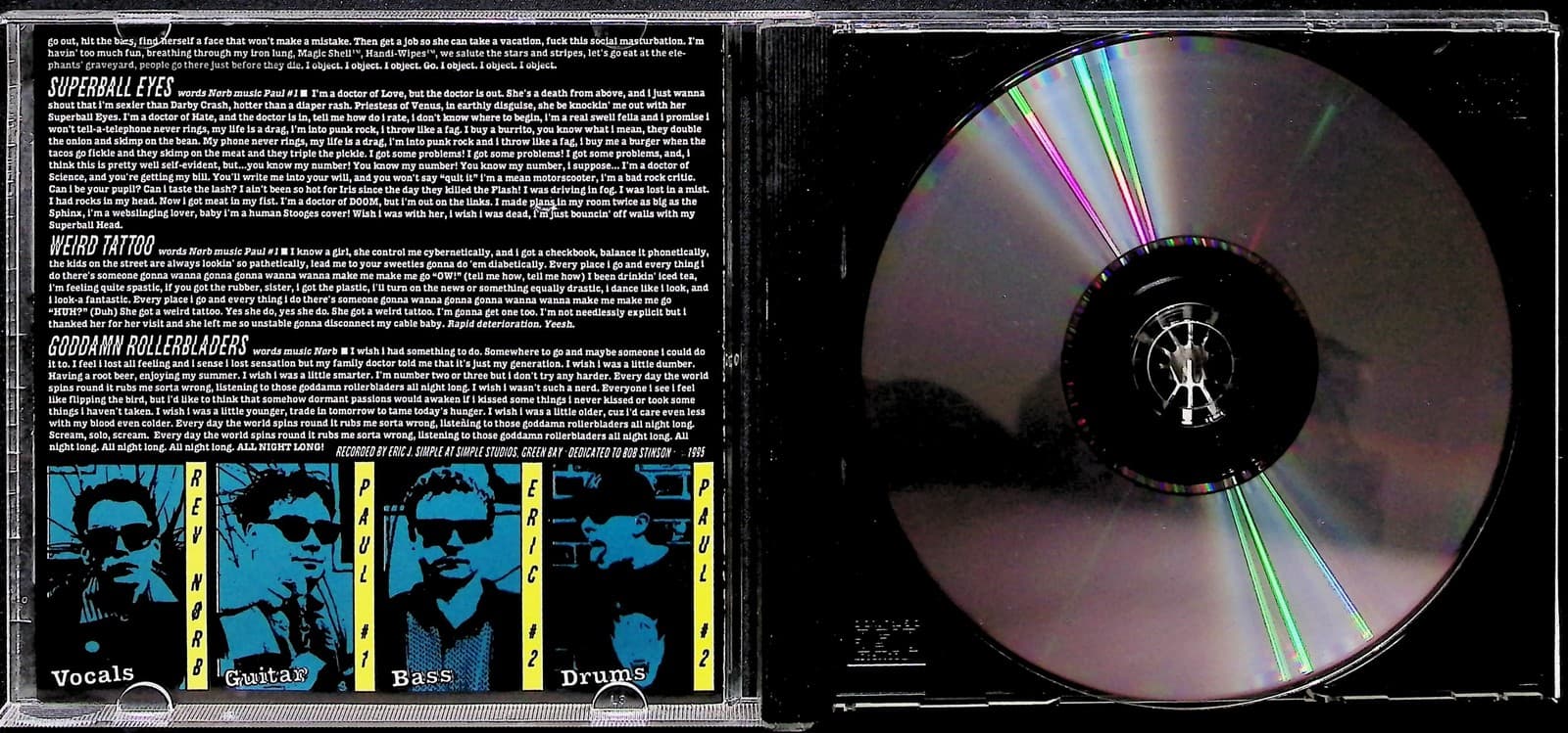 Vintage Boris The Sprinkler CD Saucer To Saturn Punk Rock Pop Punk 1995 Bullet - Thumbnail 2