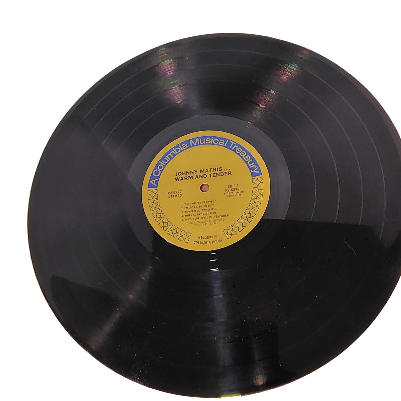 Johnny Mathis Vinyl Record Warm and Tender 2 LP Columbia Musical Treasury 6276 - Thumbnail 4