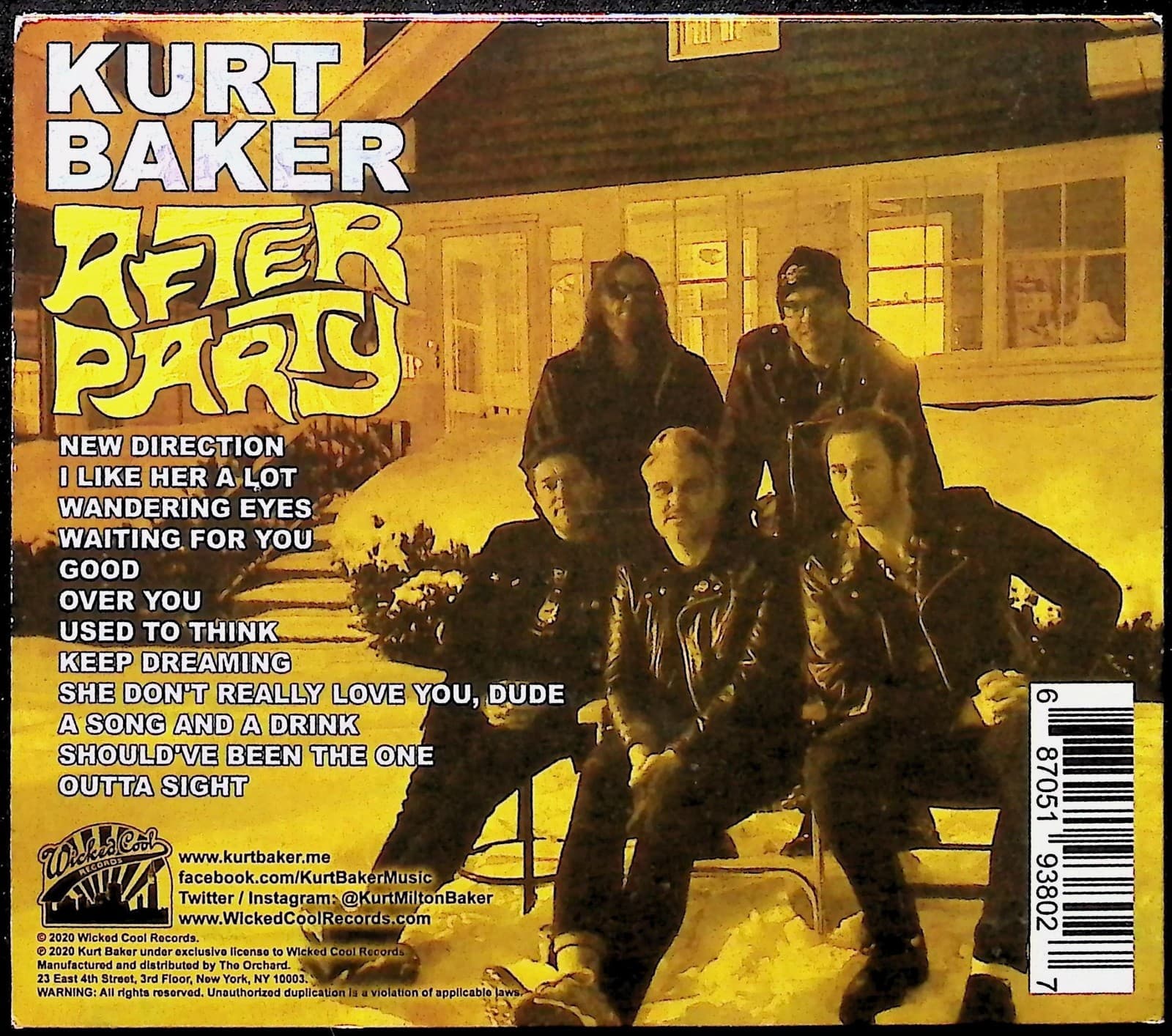 Kurt Baker CD After Party Album Rock Power Pop Punk 2020 Wicked Cool Records - Thumbnail 4