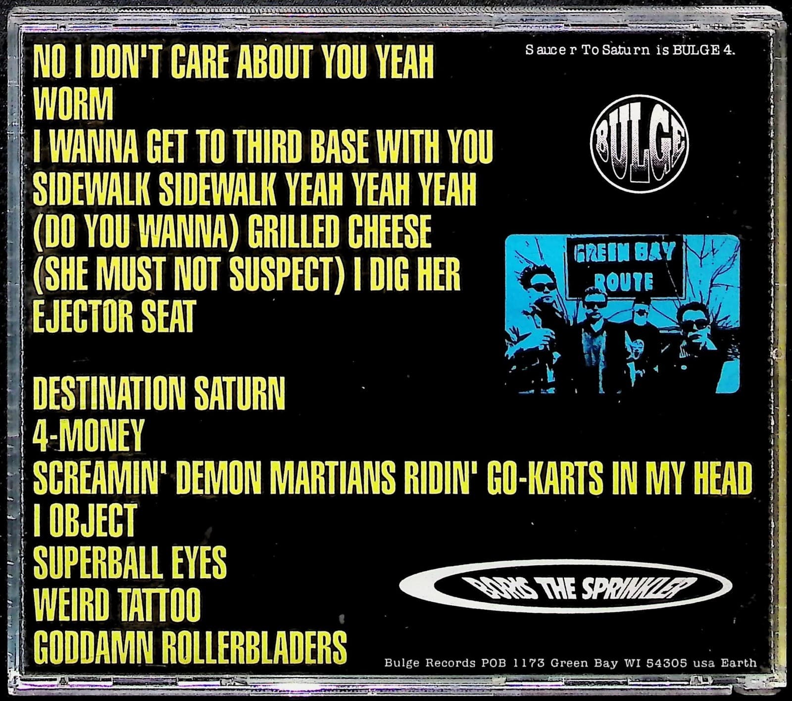 Vintage Boris The Sprinkler CD Saucer To Saturn Punk Rock Pop Punk 1995 Bullet - Thumbnail 4