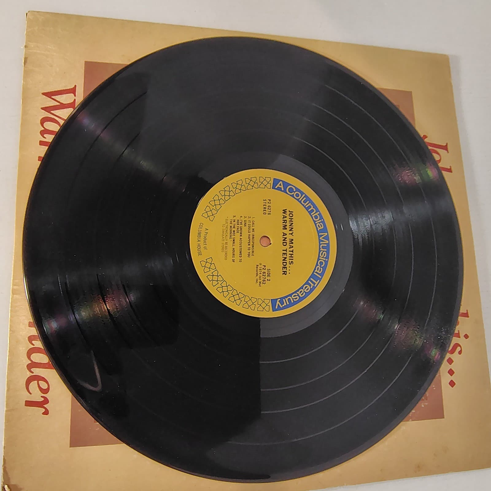 Johnny Mathis Vinyl Record Warm and Tender 2 LP Columbia Musical Treasury 6276 - Thumbnail 6