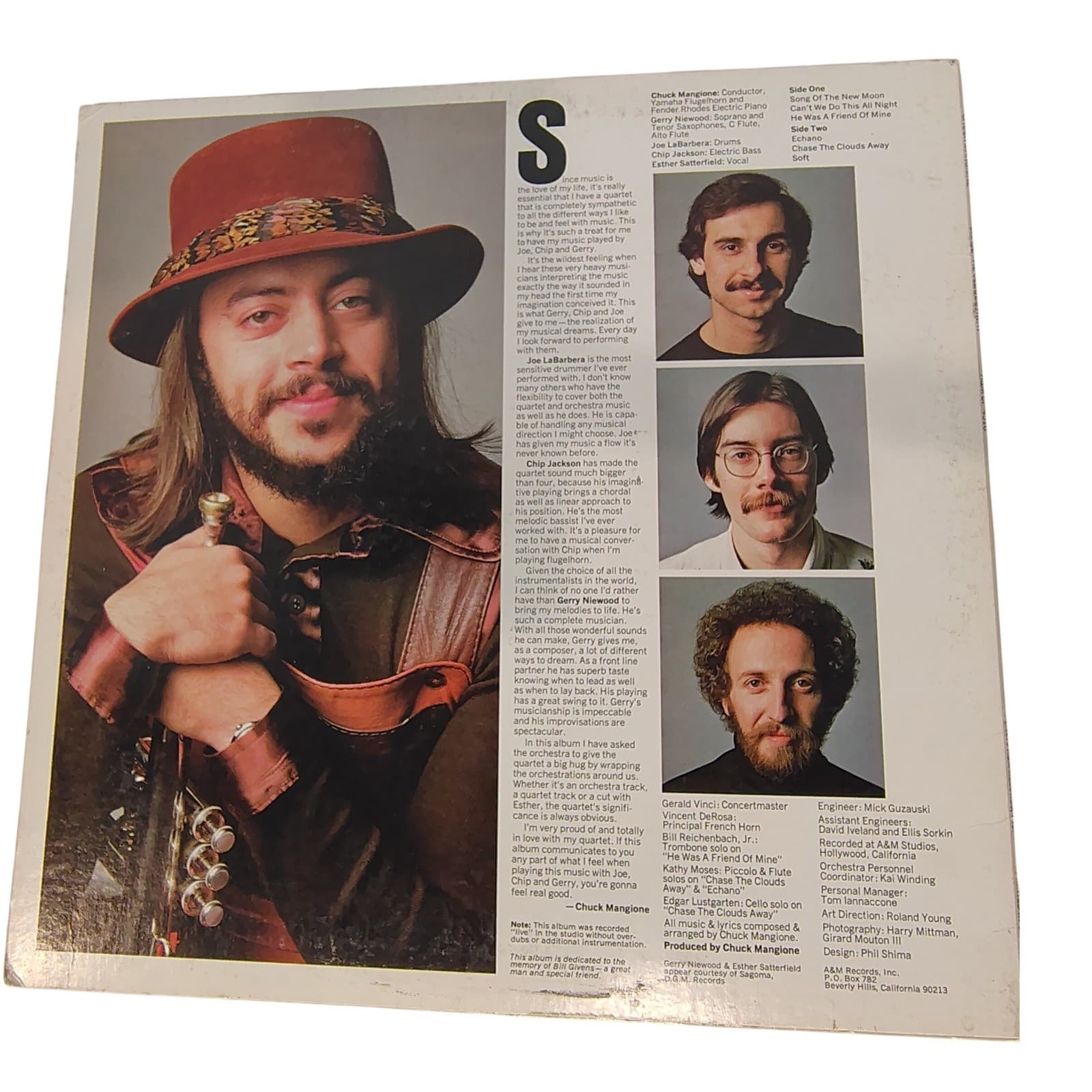 Chuck Mangione Vinyl Record Chase The Clouds Away SP-4518 Jazz LP #1975 - Thumbnail 2
