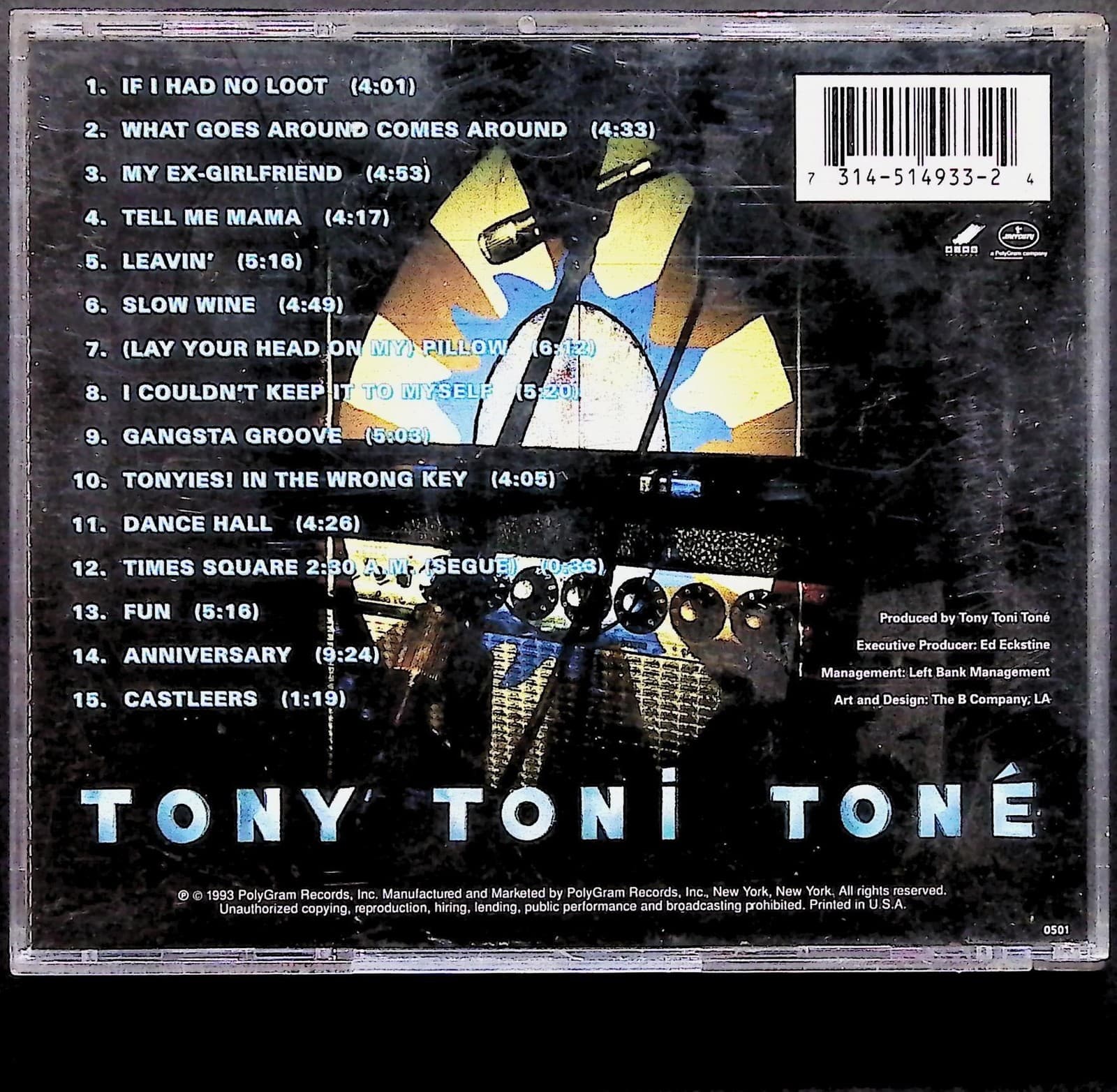 Vintage Tony Toni Tone CD Sons Of Soul R&B New Jack Swing 1993 PolyGram - Thumbnail 2