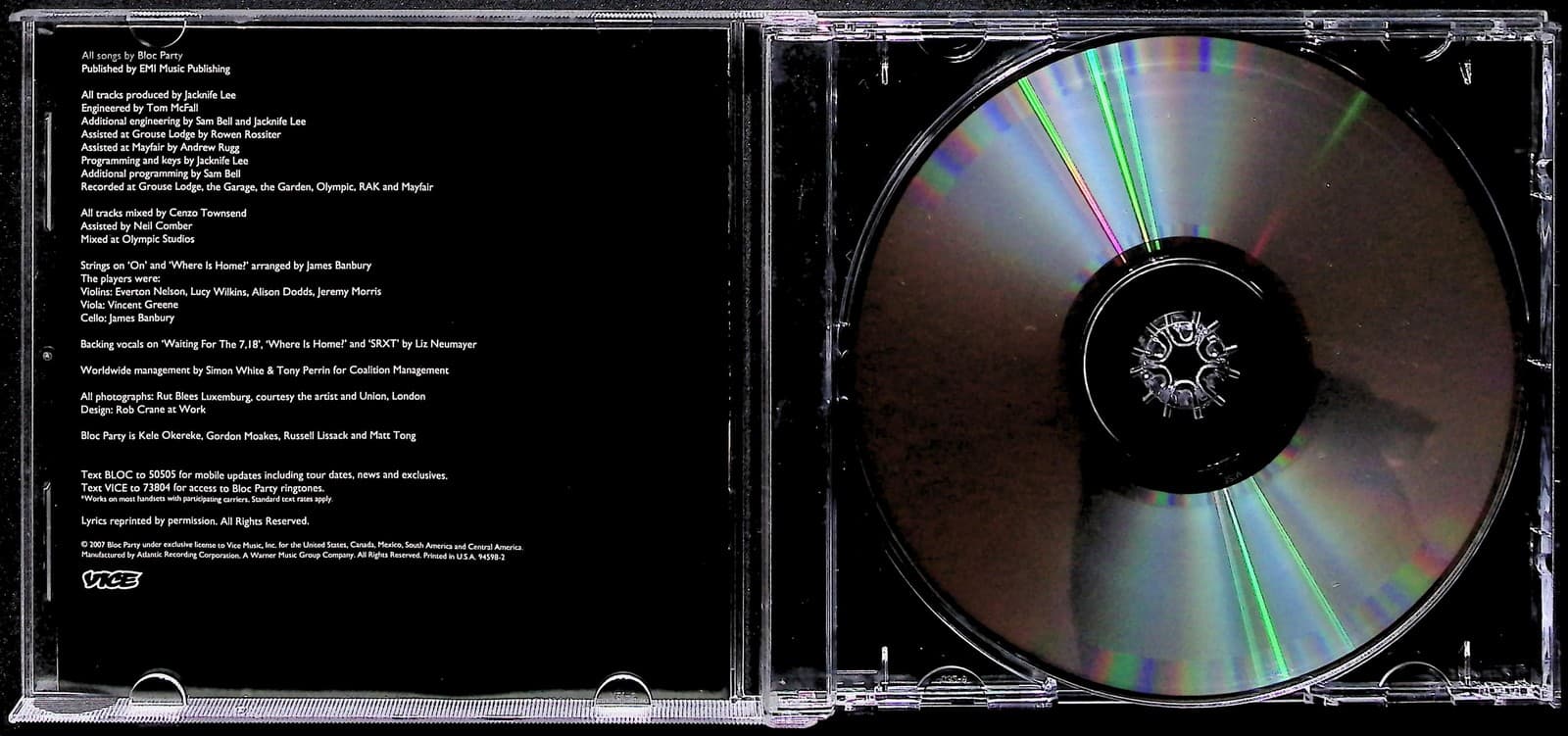 Bloc Party CD A Weekend In The City 2007 Album Indie Rock Post-Punk Vice Music - Thumbnail 2